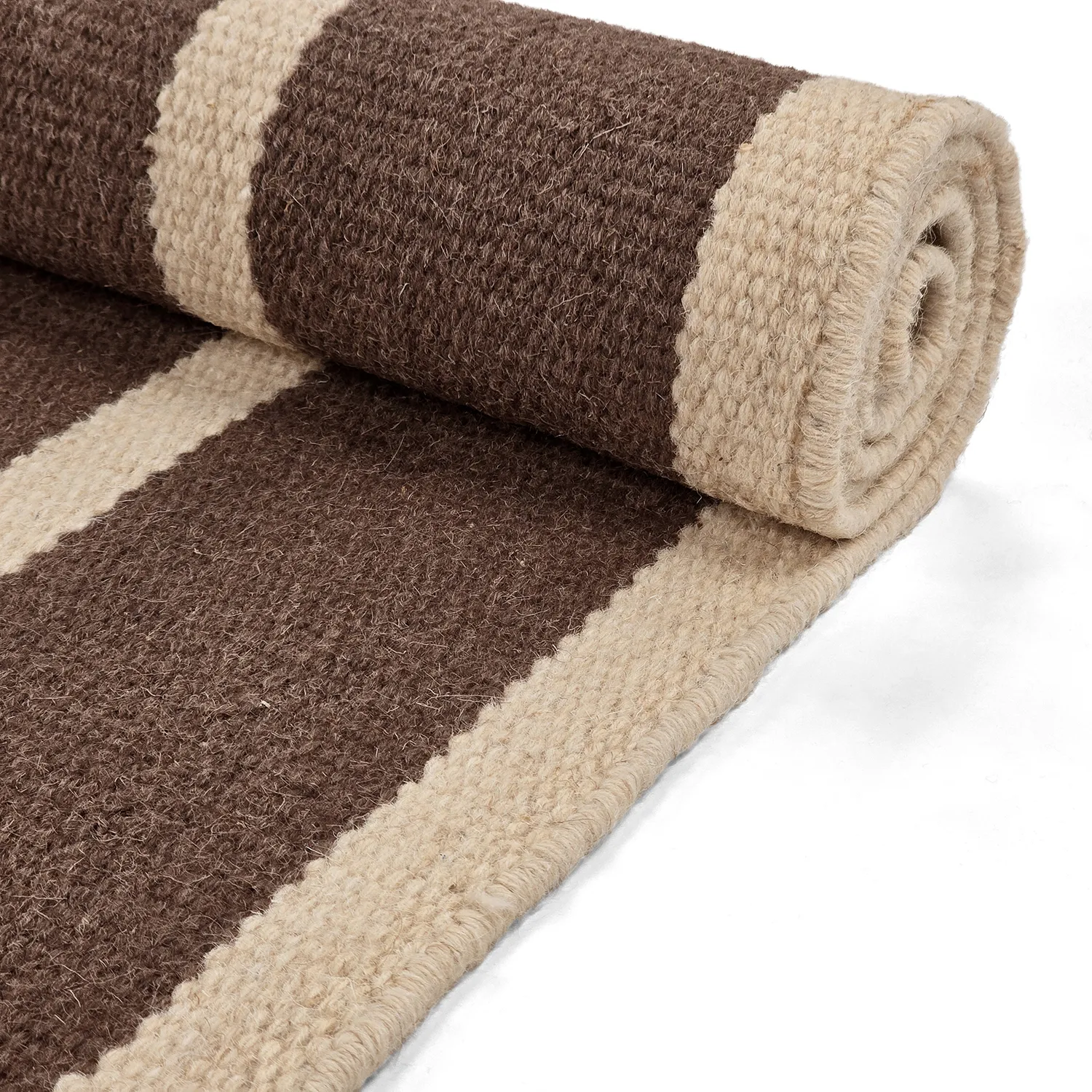 Wollen-vloerkleed - Luton (natuur/donker taupe)