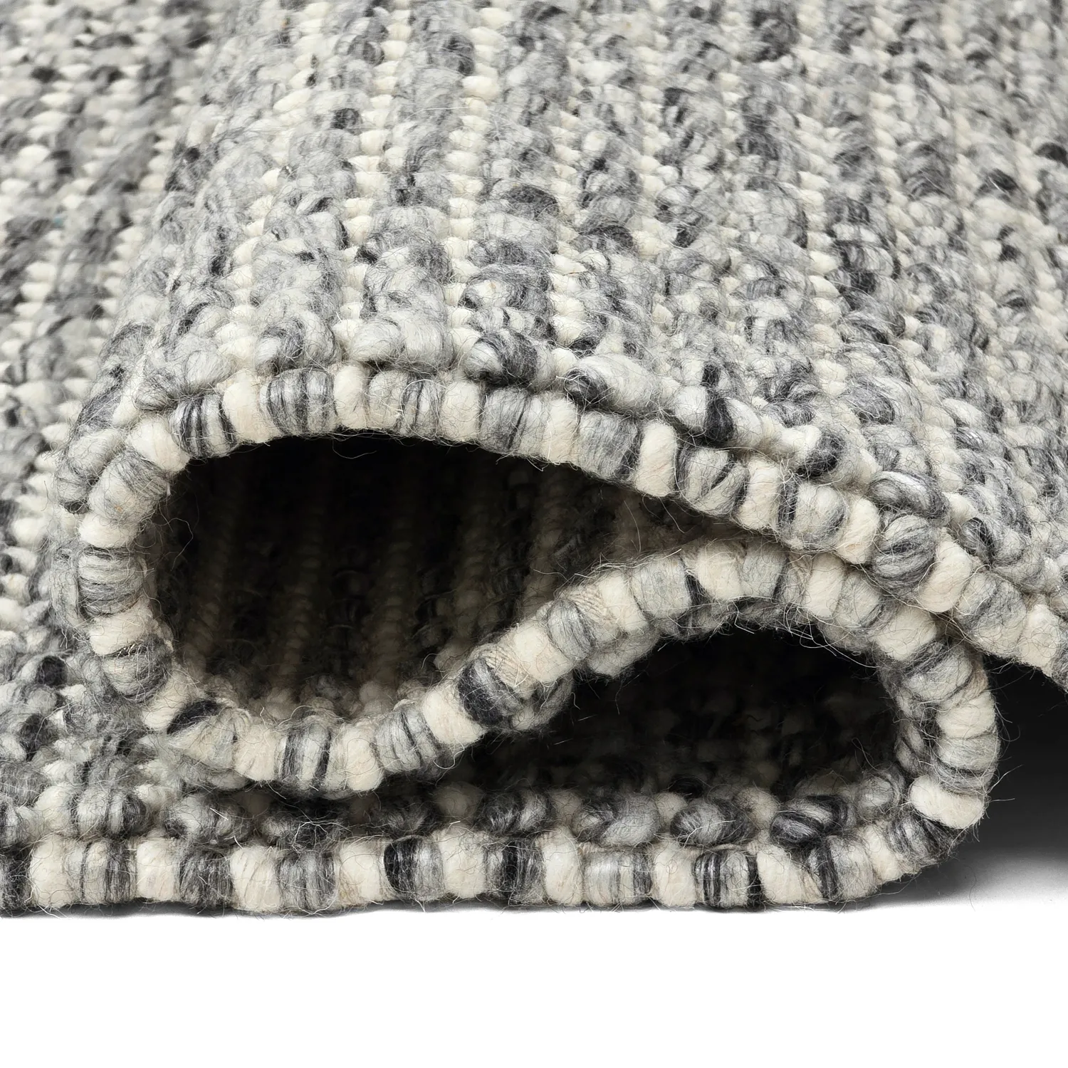 Wollen-vloerkleed - Mesra (grijs/wit)