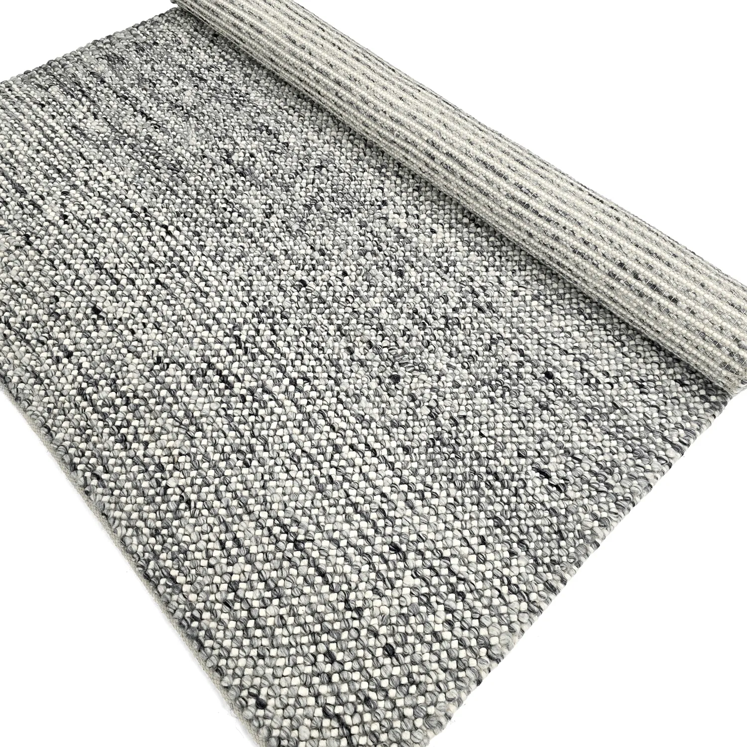 Wollen-vloerkleed - Mesra (grijs/wit)