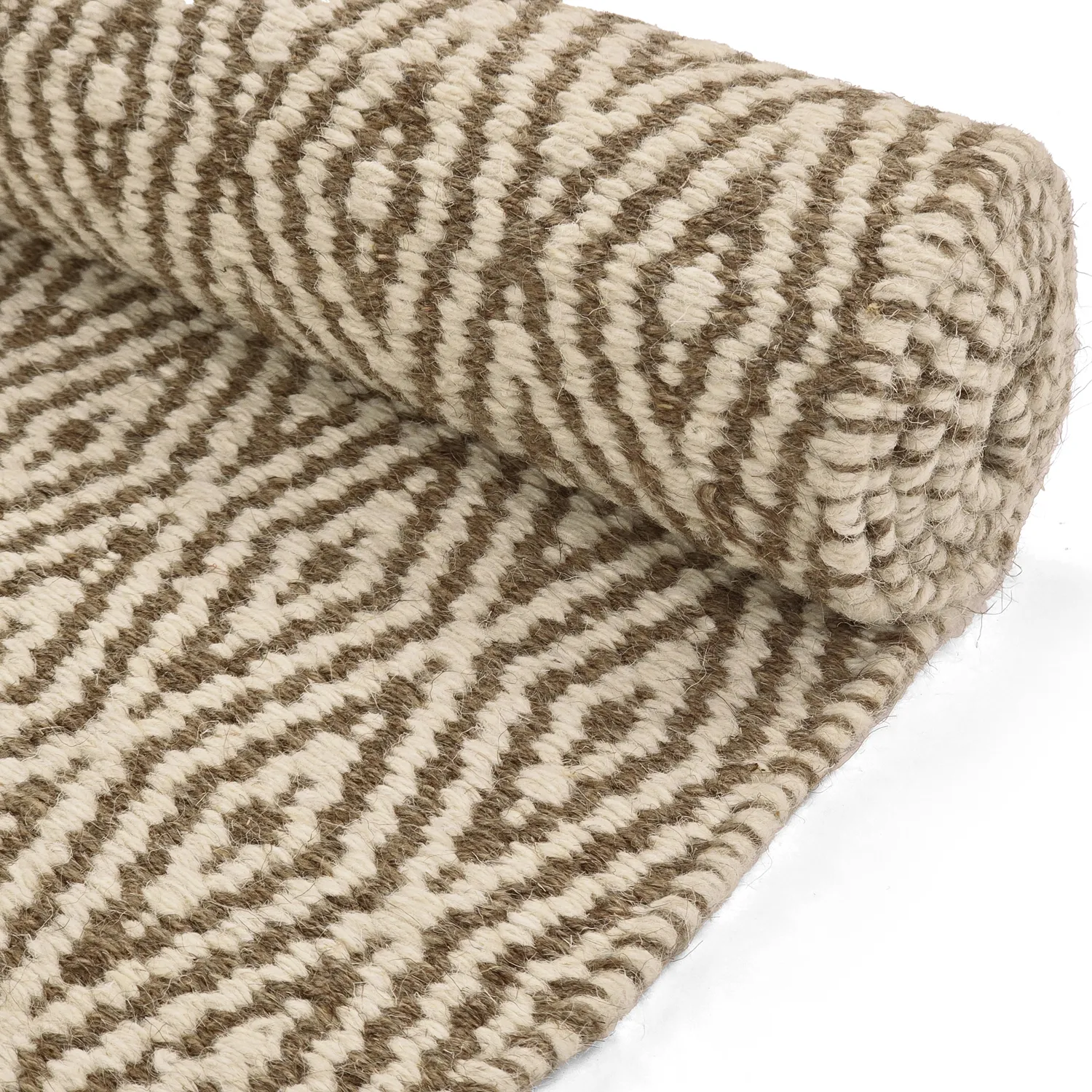 Wollen-vloerkleed - Monastir (bruin/wit)