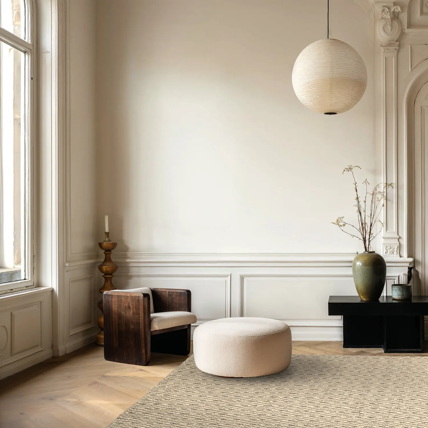 Wollen-vloerkleed - Monastir (grijs/wit)