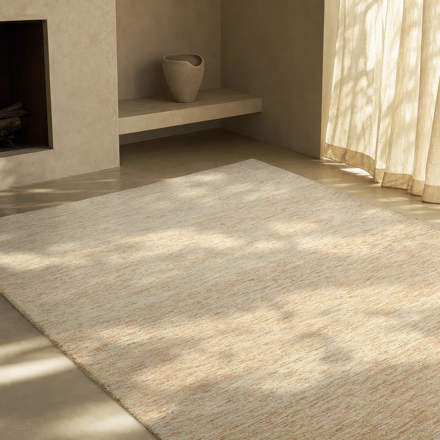 Wollen-vloerkleed - Montmartre Loop Handtufted Wool (crème/beige)