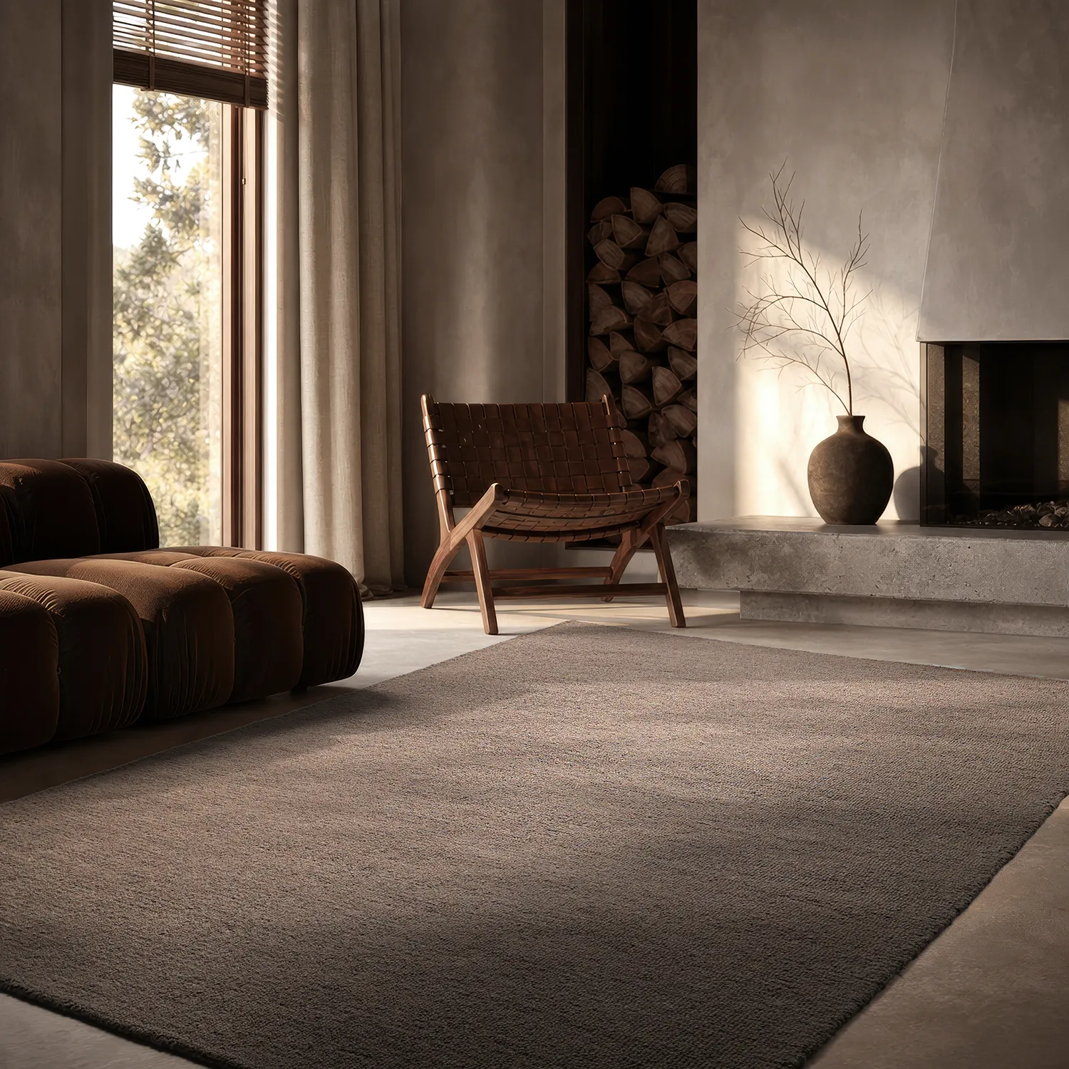 Wollen-vloerkleed - Montmartre Loop Handtufted Wool (taupe)