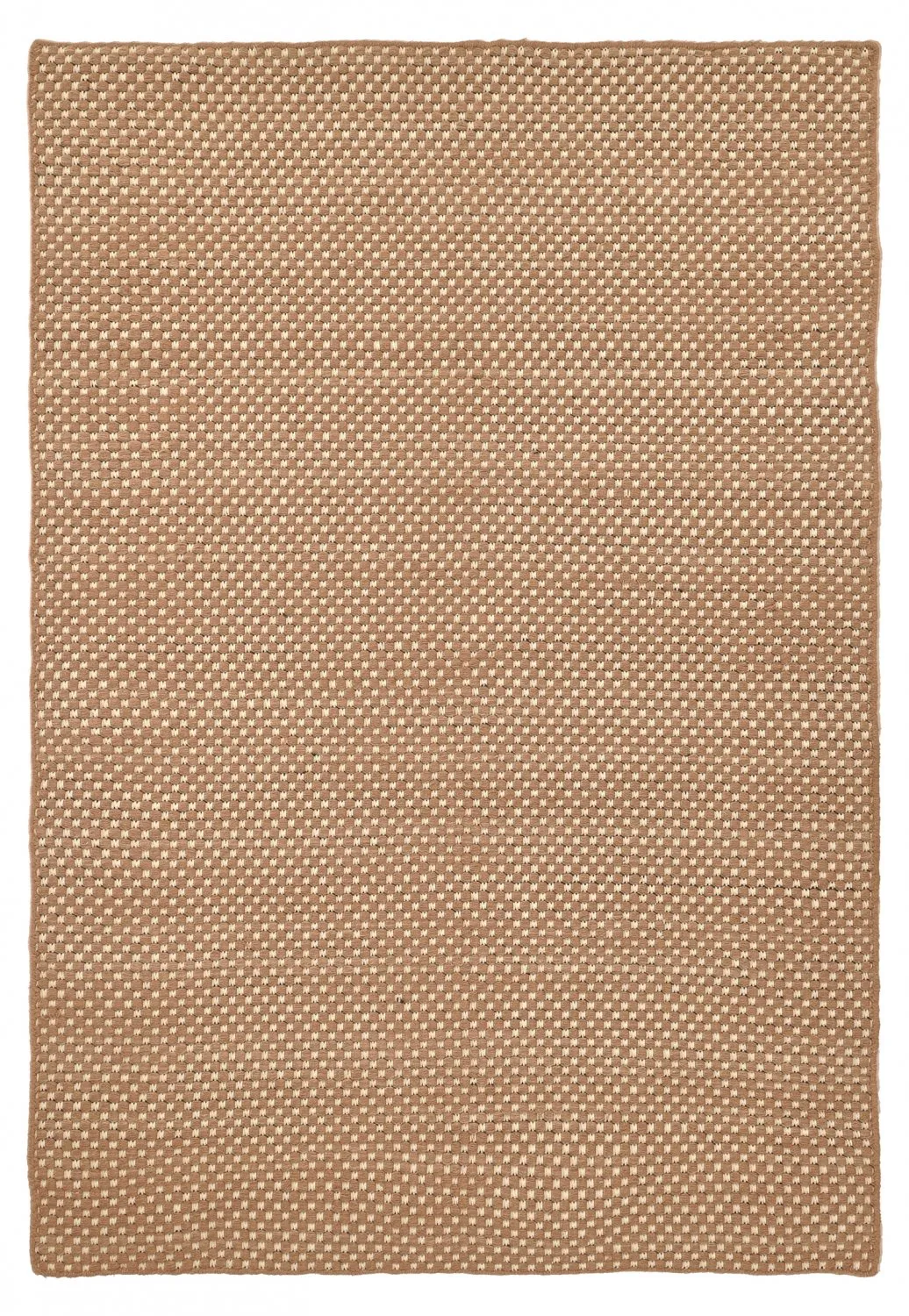 Wollen-vloerkleed - Ovelia (bruin/wit)