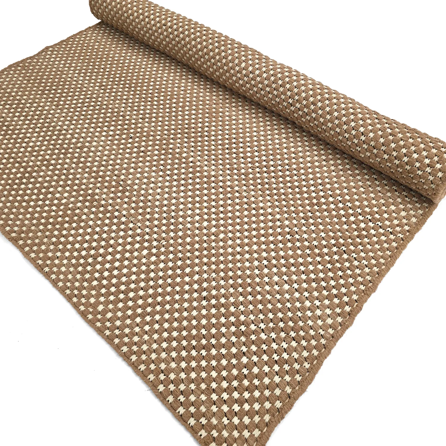 Wollen-vloerkleed - Ovelia (bruin/wit)