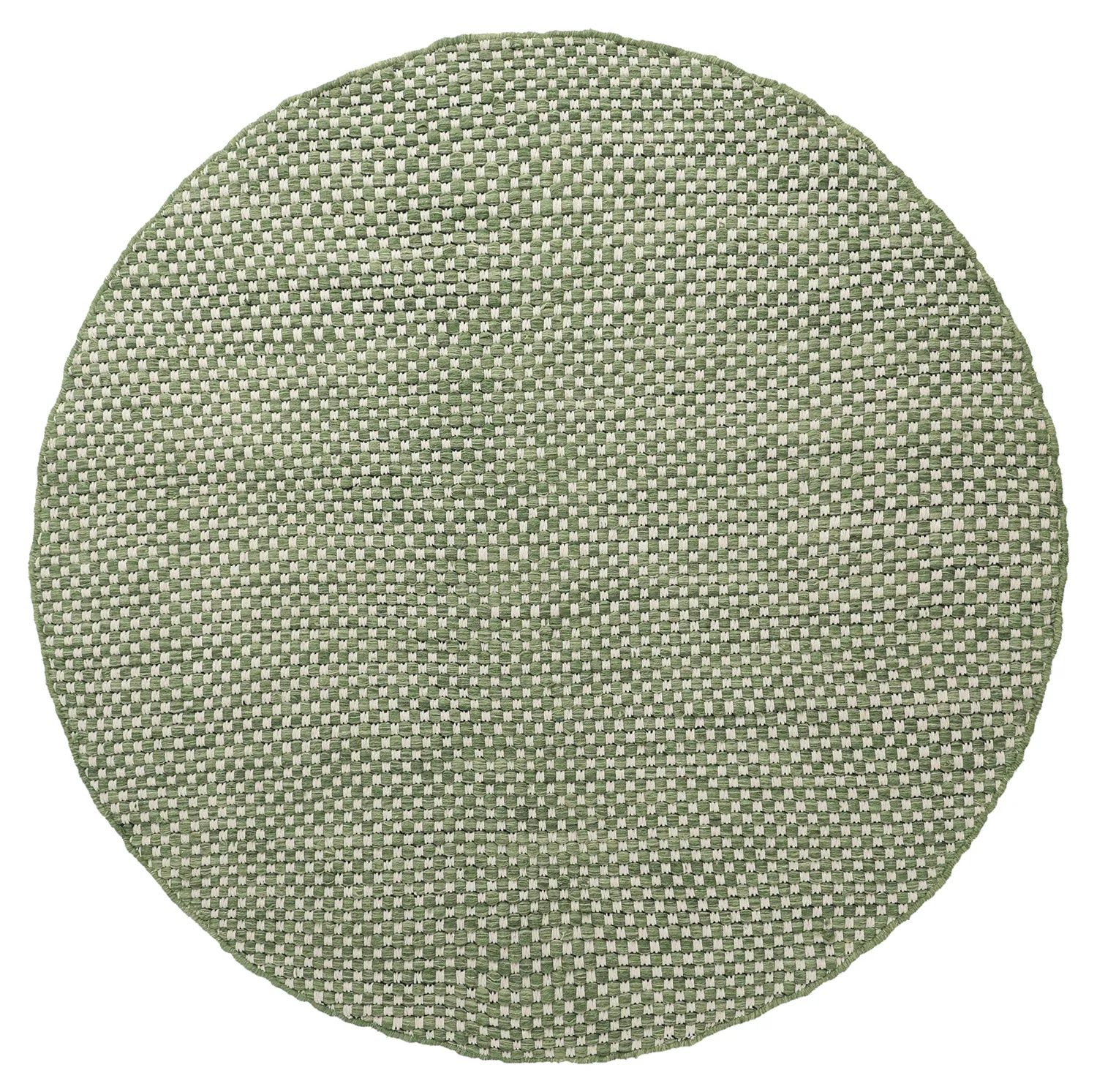 Rond vloerkleed - Ovelia (groen/wit)