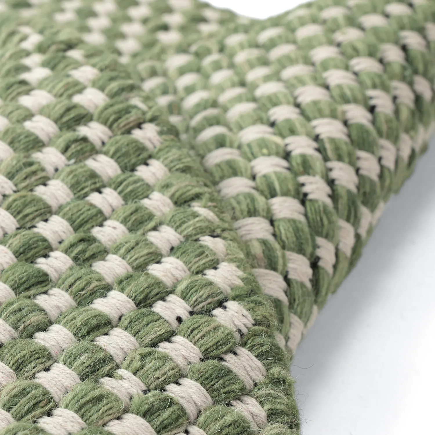 Rond vloerkleed - Ovelia (groen/wit)