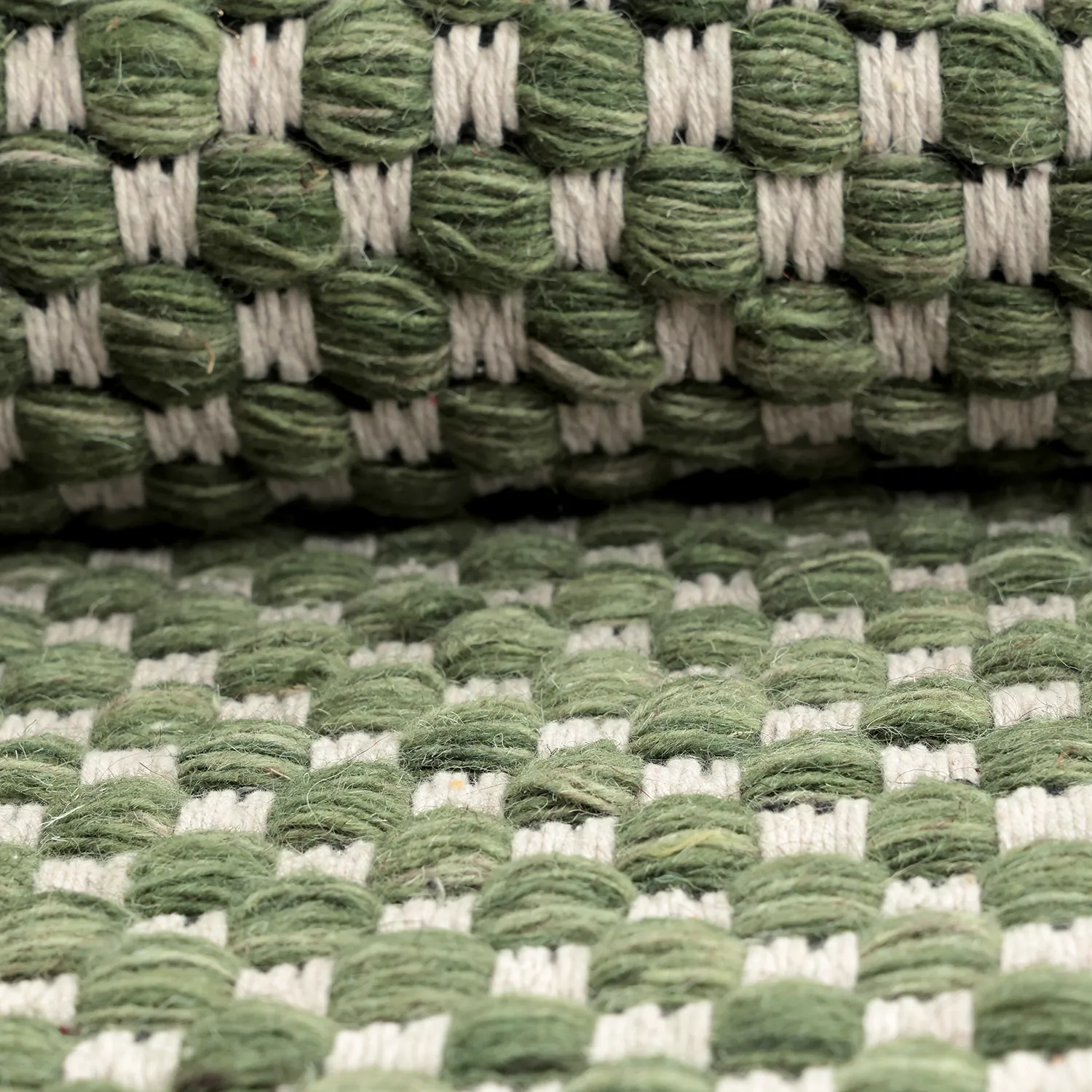 Rond vloerkleed - Ovelia (groen/wit)
