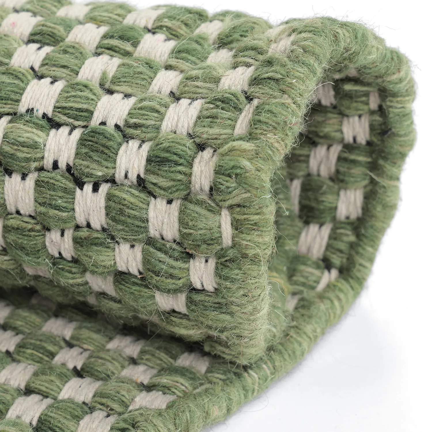 Rond vloerkleed - Ovelia (groen/wit)