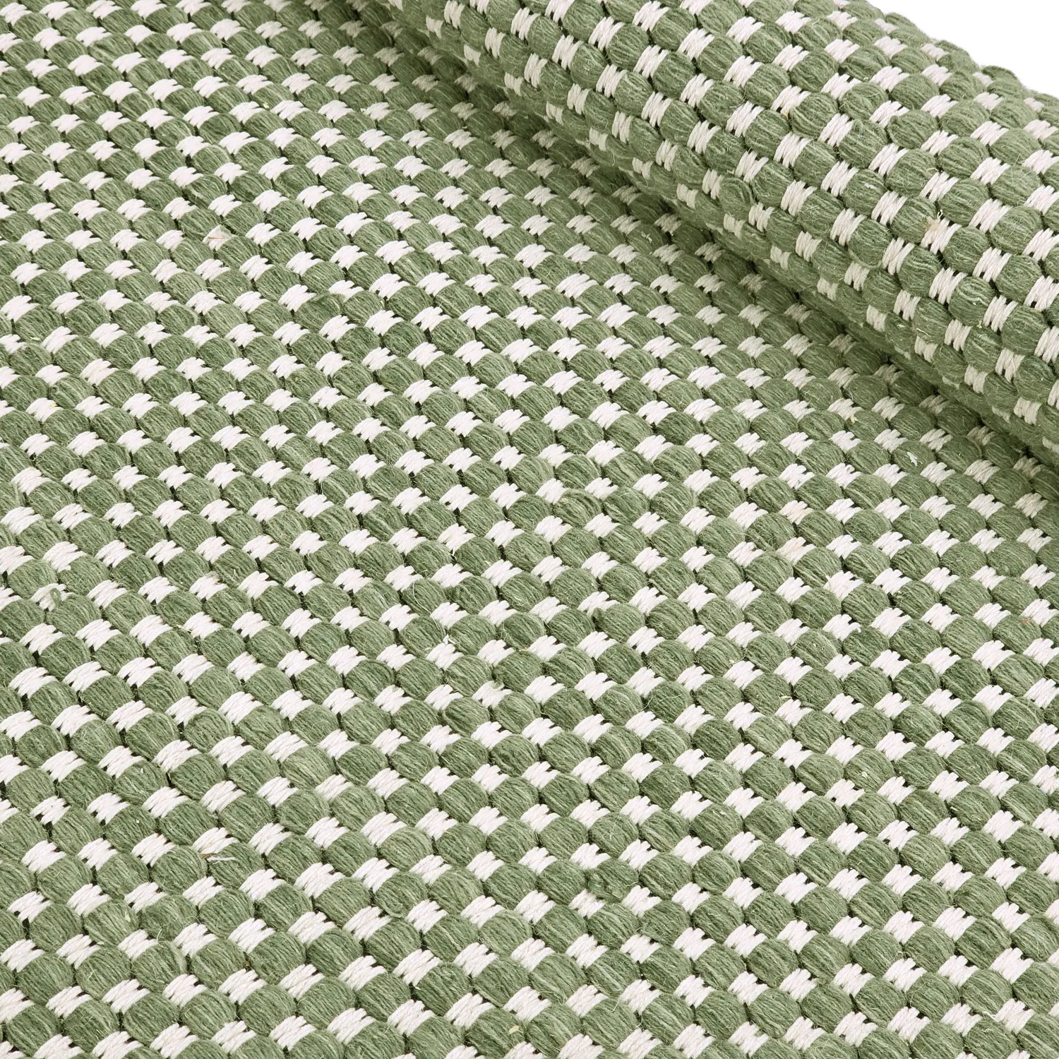Wollen-vloerkleed - Ovelia (groen/wit)