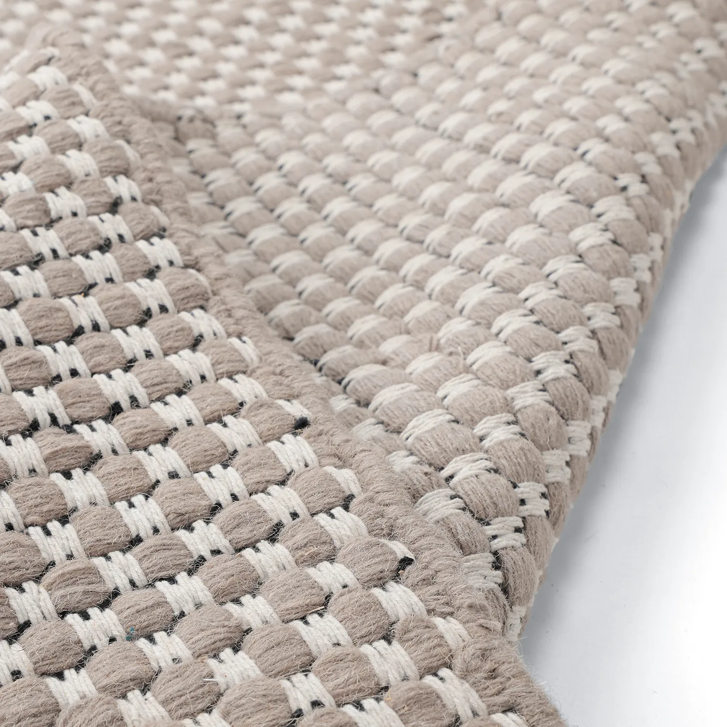Wollen-vloerkleed - Ovelia (taupe/wit)