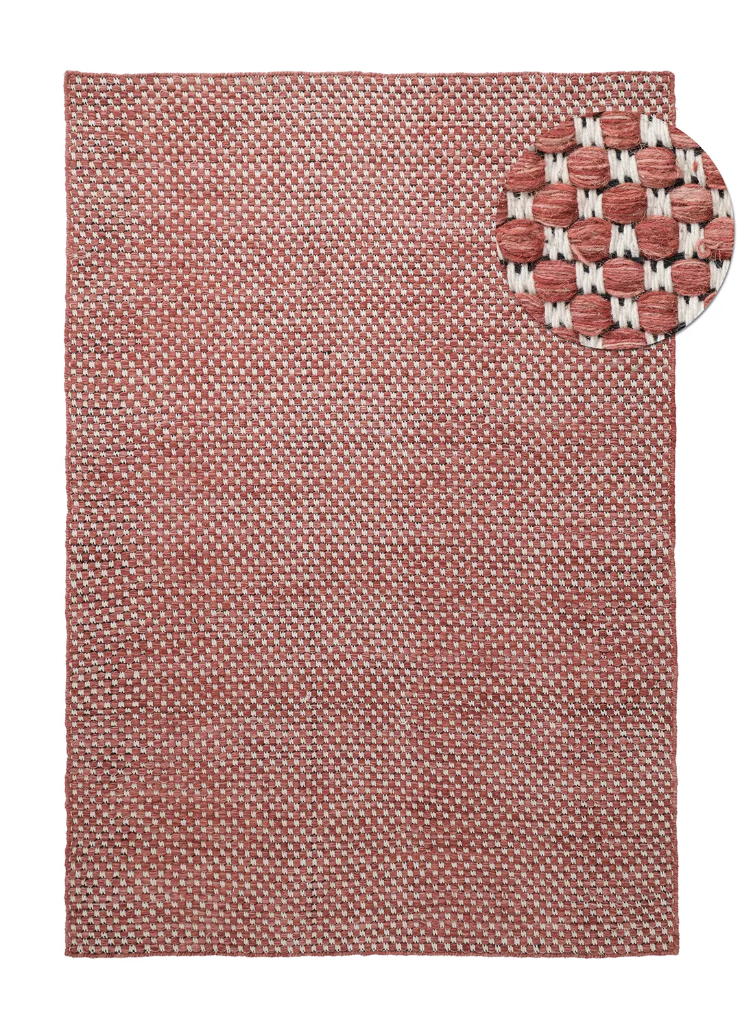 Wollen-vloerkleed - Ovelia (terracotta/wit)