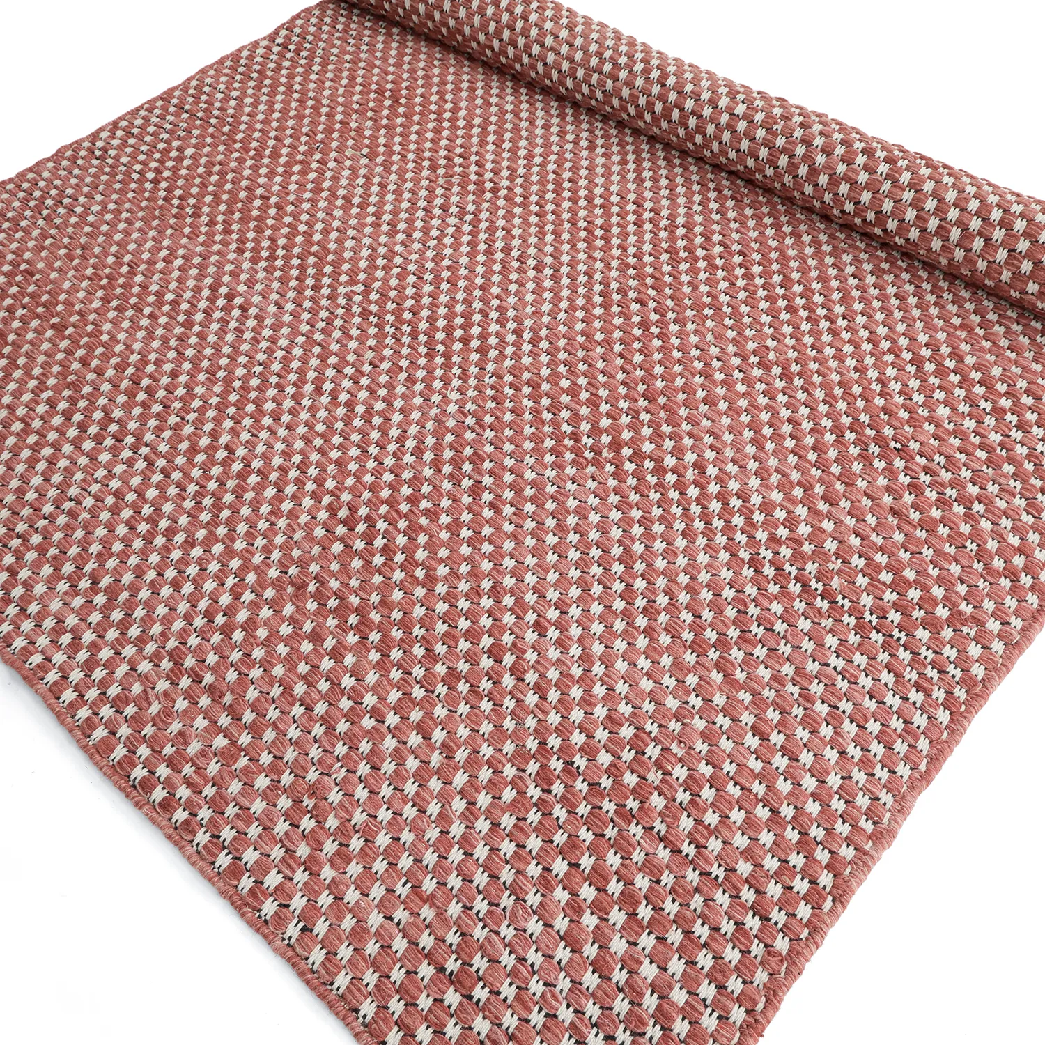 Wollen-vloerkleed - Ovelia (terracotta/wit)