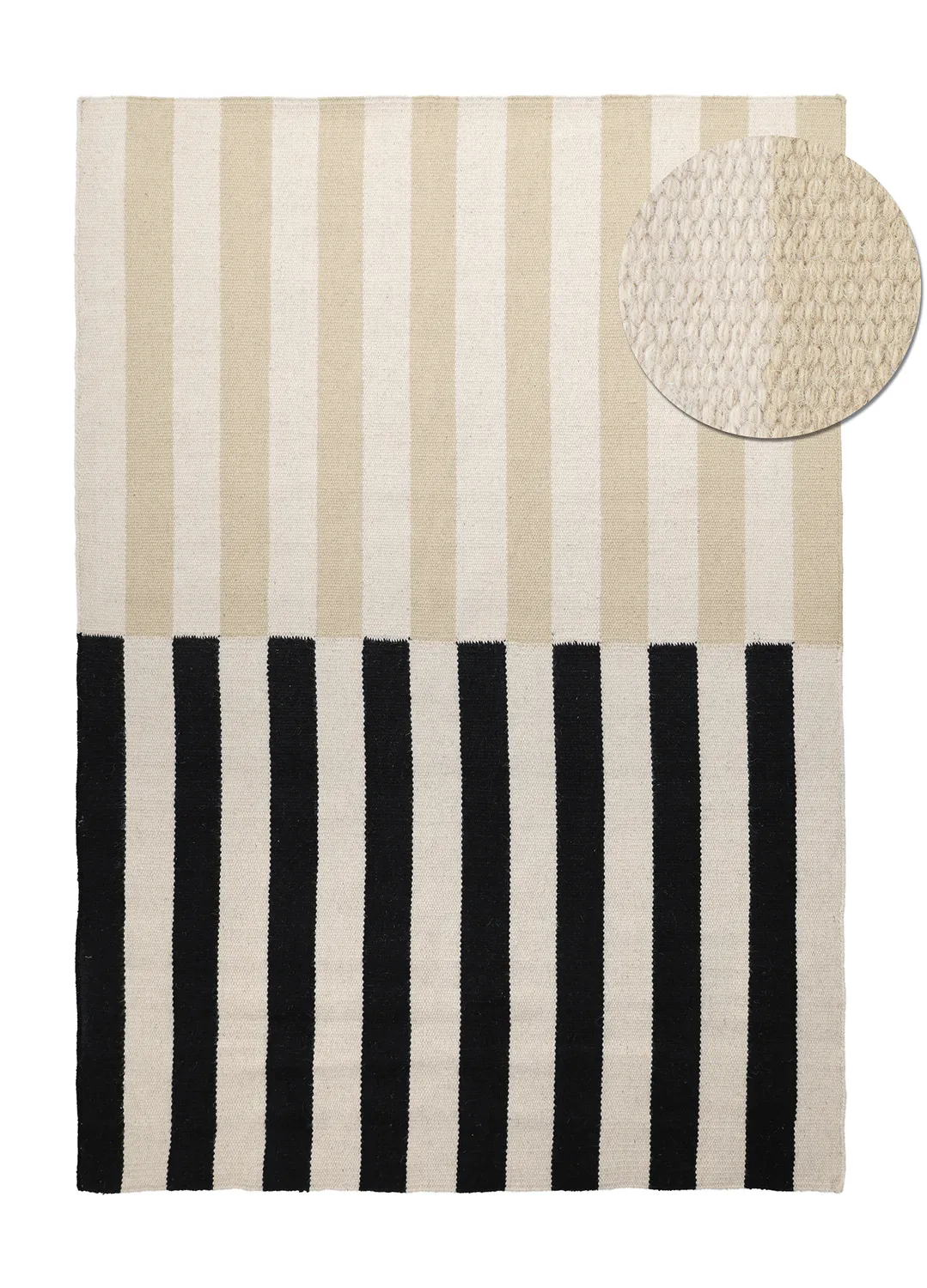Wollen-vloerkleed - Peniche (crème/beige)