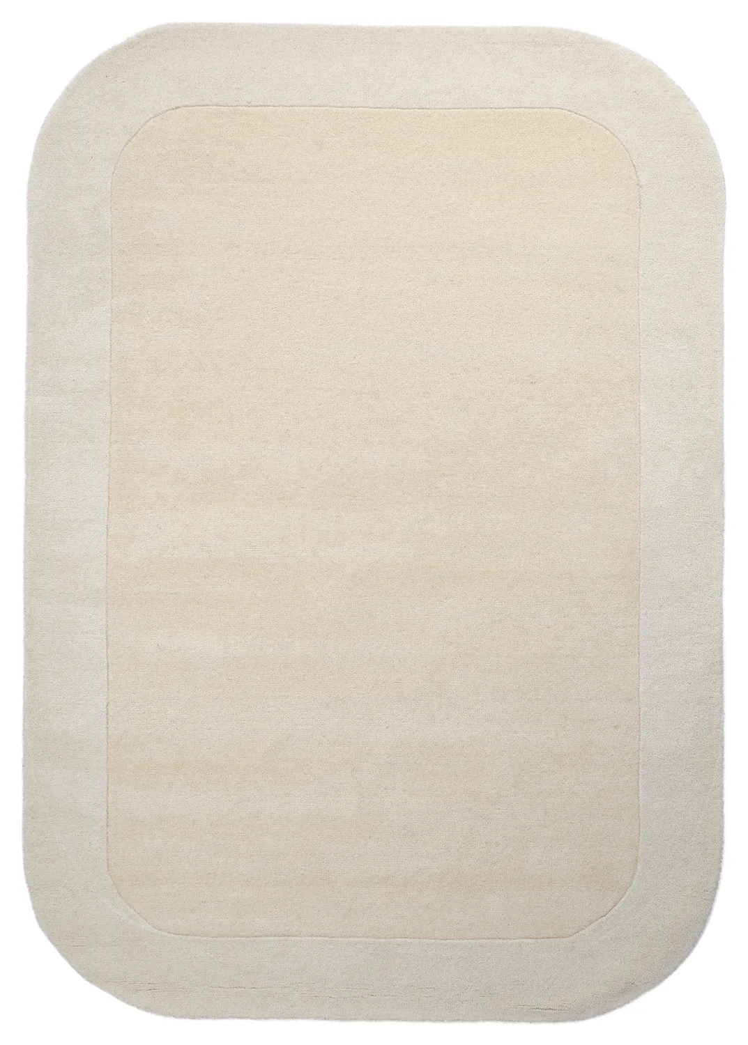 Wollen-vloerkleed - Puri Hand Tufted Wool Premium (crème/wit)