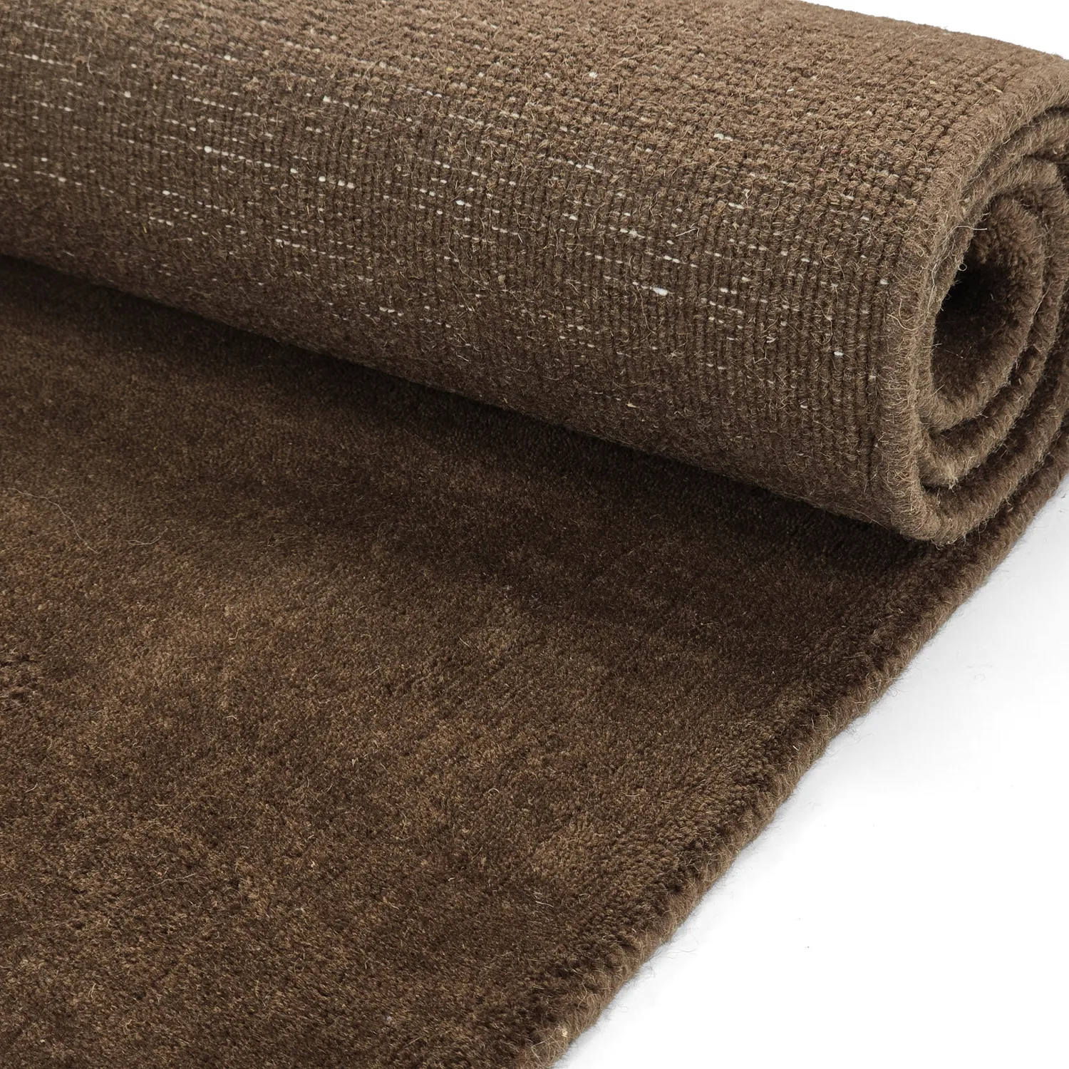 Wollen-vloerkleed - Rozel Handloom Wool Premium (bruin)
