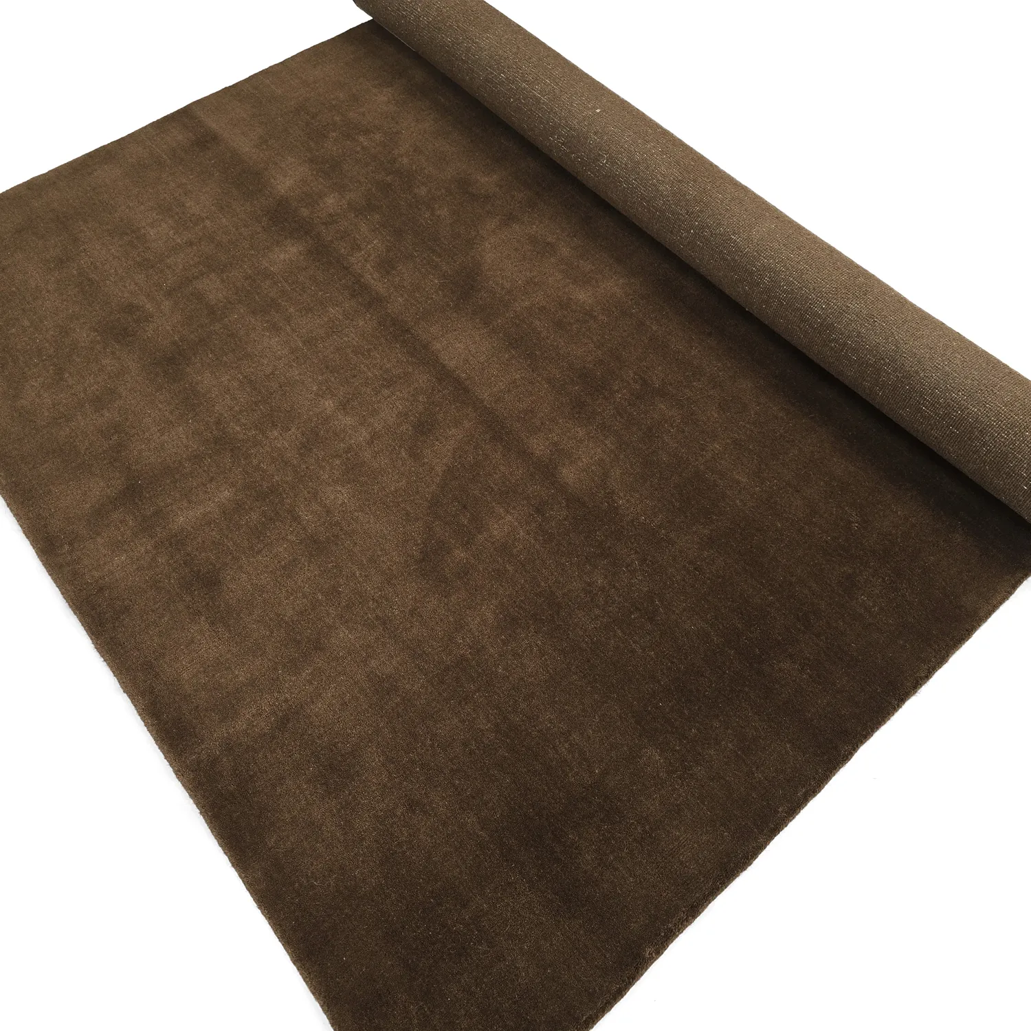 Wollen-vloerkleed - Rozel Handloom Wool Premium (bruin)