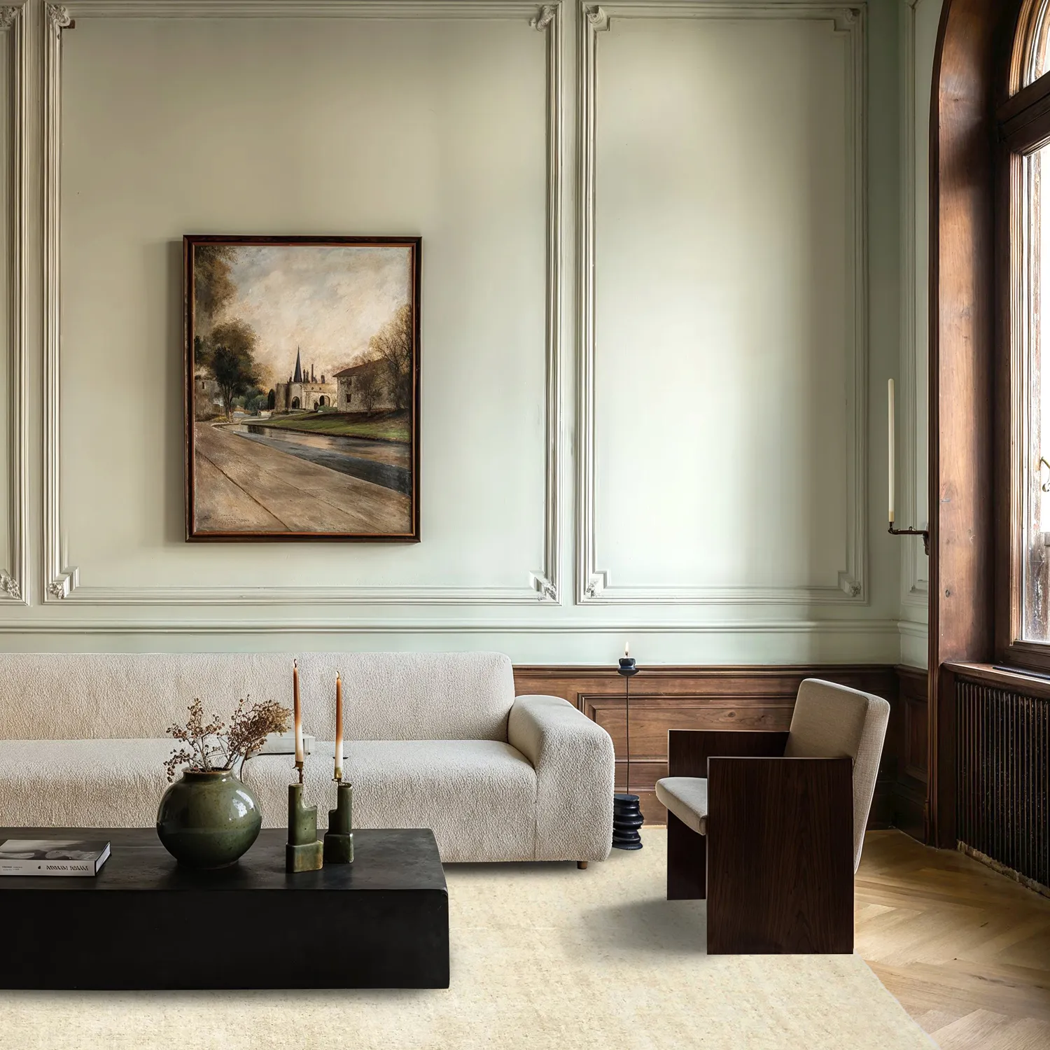 Wollen-vloerkleed - Rozel Handloom Wool Premium (room)