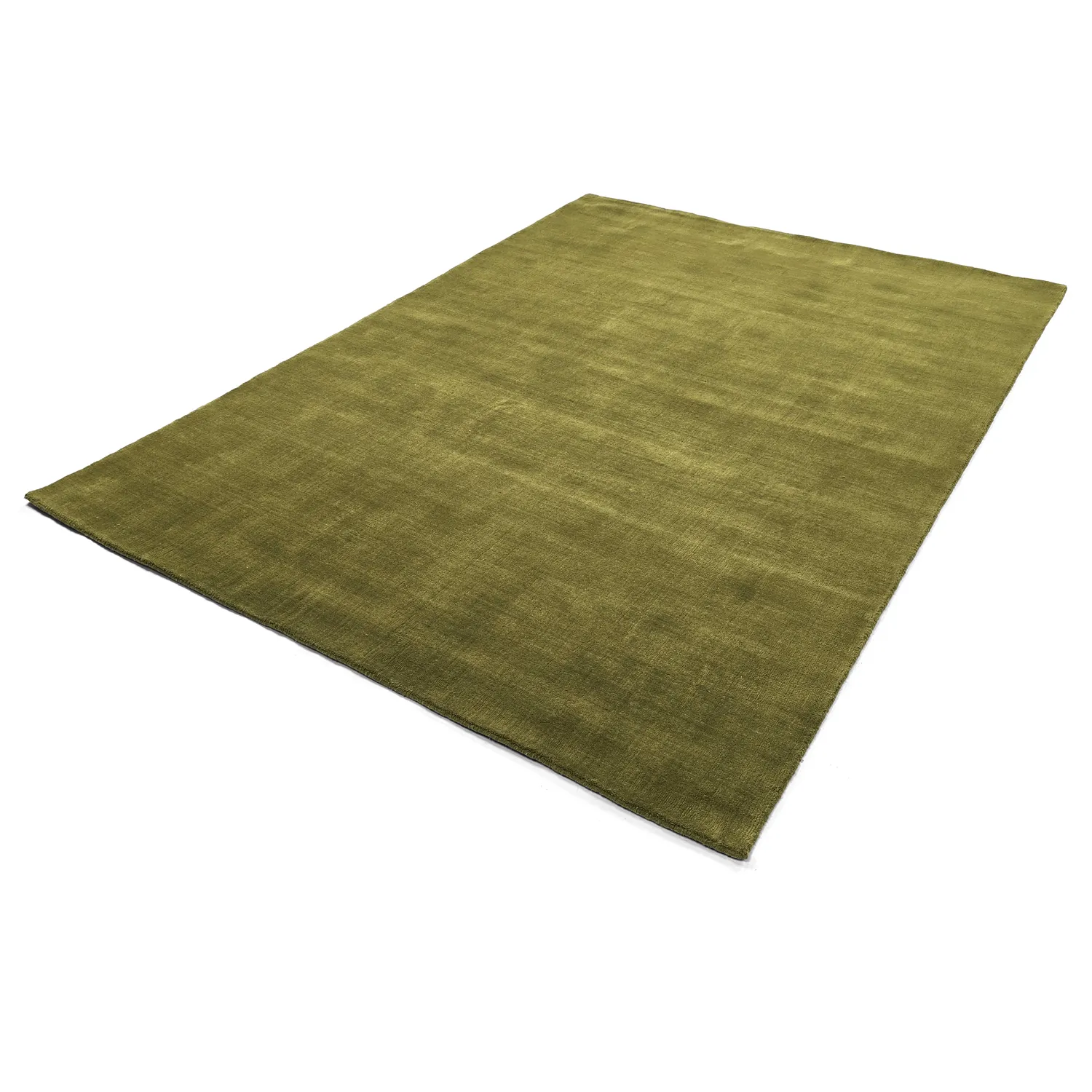 Wollen-vloerkleed - Rozel Handloom Wool Premium (mosgroen)