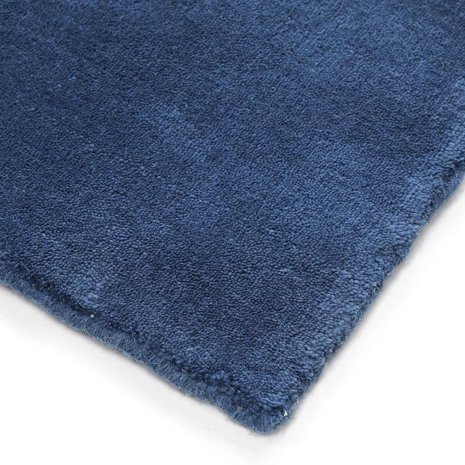 Wollen-vloerkleed - Rozel Handloom Wool Premium (marineblauw)