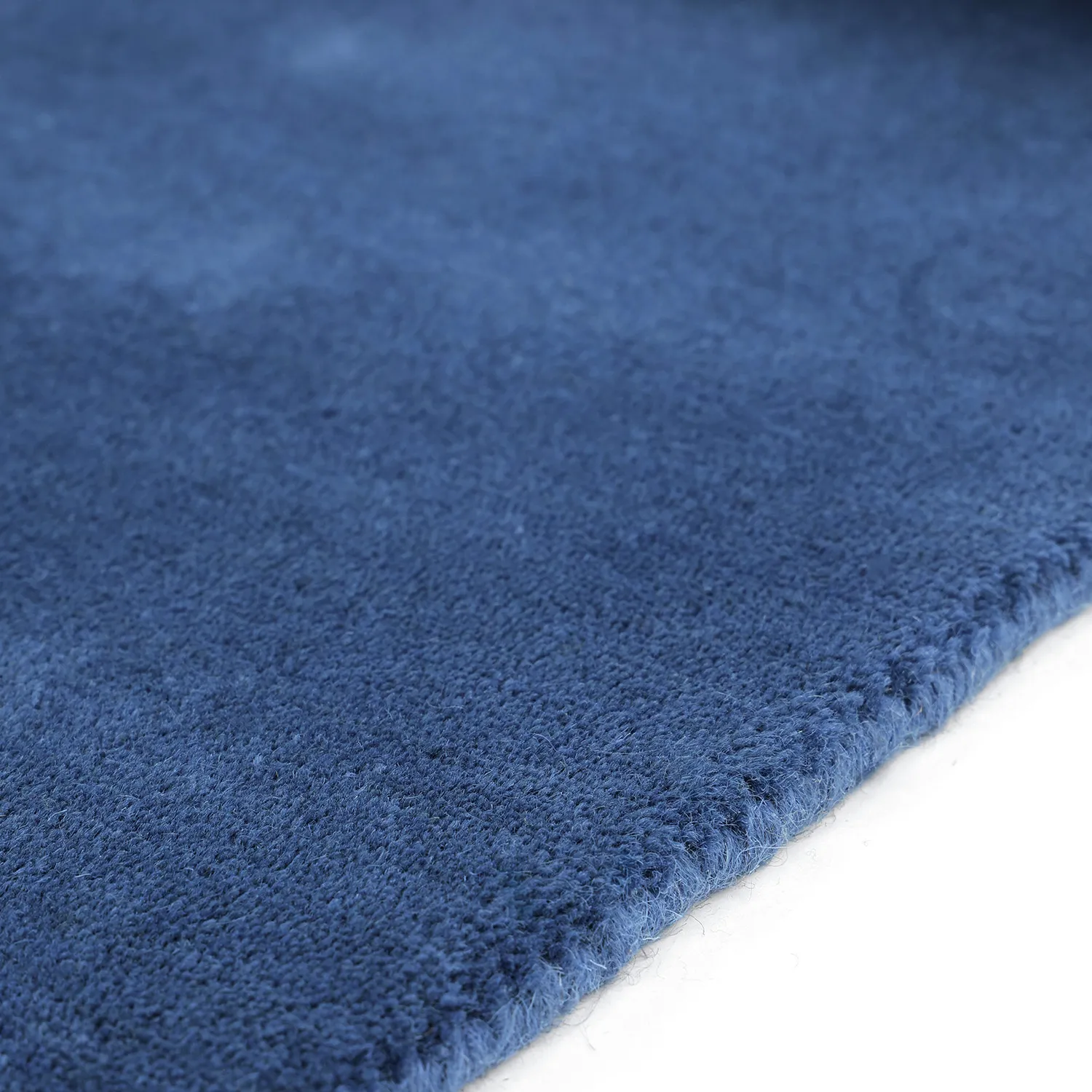 Wollen-vloerkleed - Rozel Handloom Wool Premium (marineblauw)
