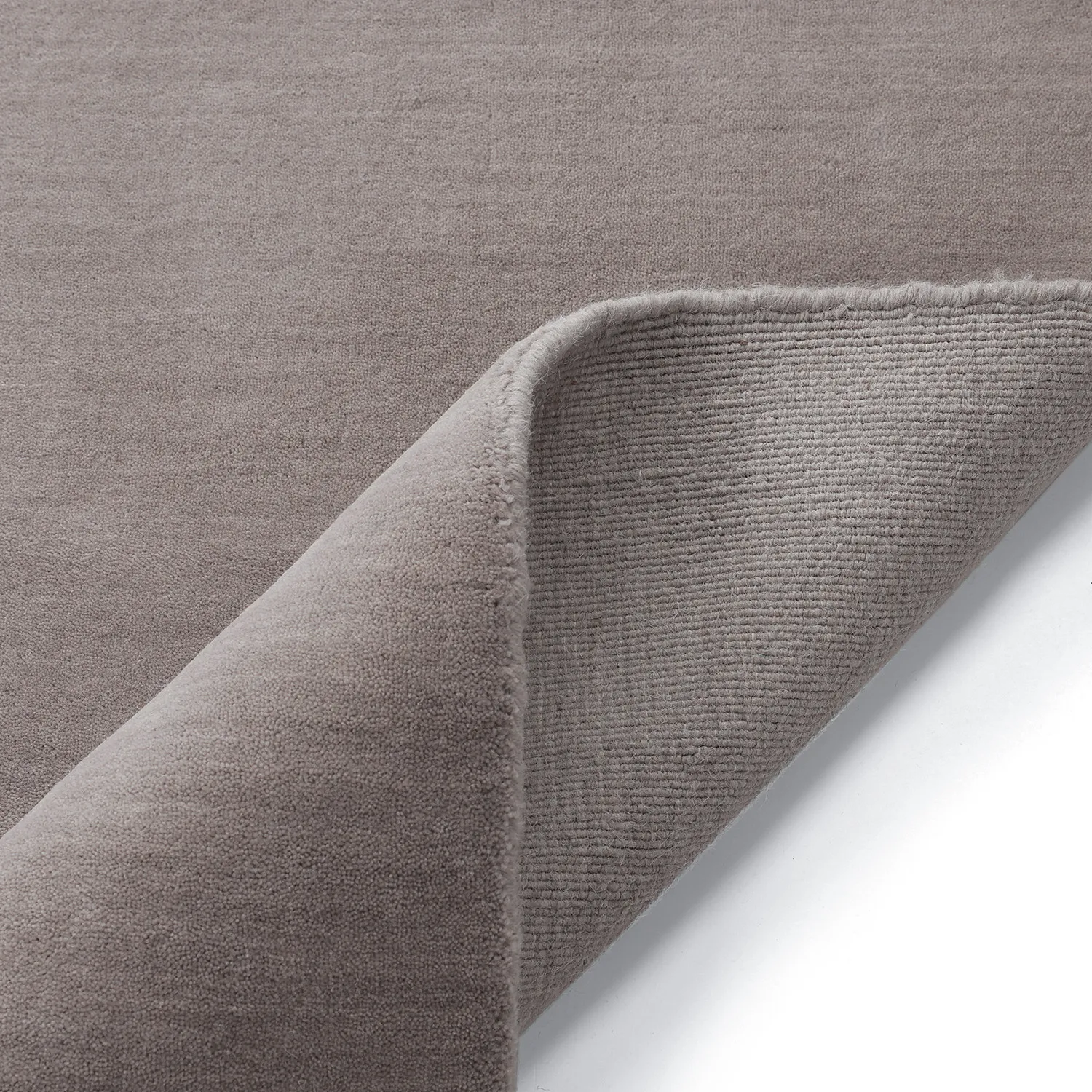 Wollen-vloerkleed - Rozel Handloom Wool Premium (licht taupe)