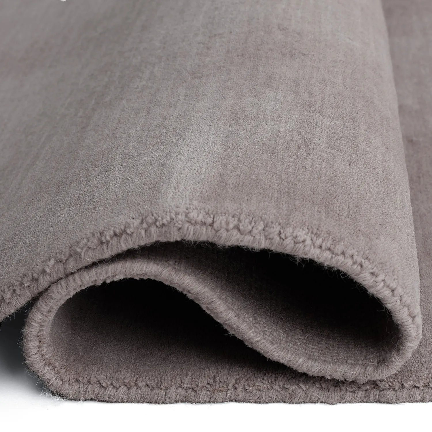 Wollen-vloerkleed - Rozel Handloom Wool Premium (licht taupe)