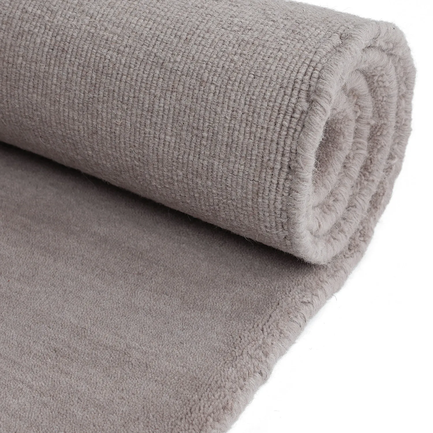 Wollen-vloerkleed - Rozel Handloom Wool Premium (licht taupe)