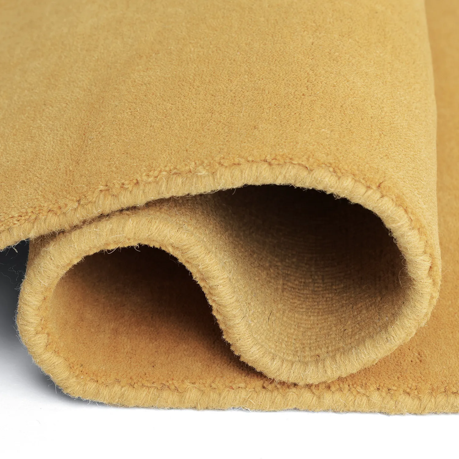 Wollen-vloerkleed - Rozel Handloom Wool Premium (oker)
