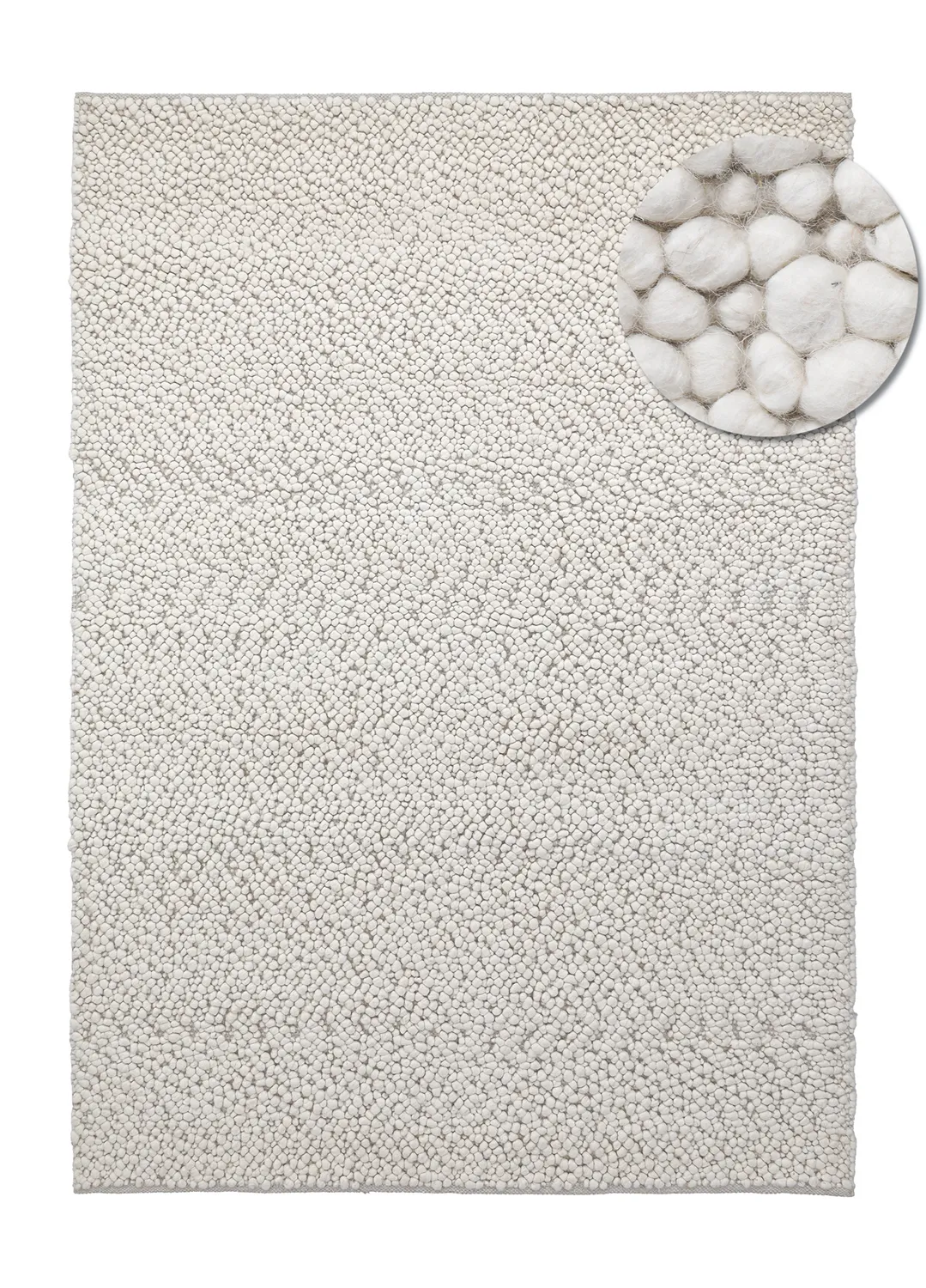 Wollen-vloerkleed - Sala Irregular Wool Bubble (room)