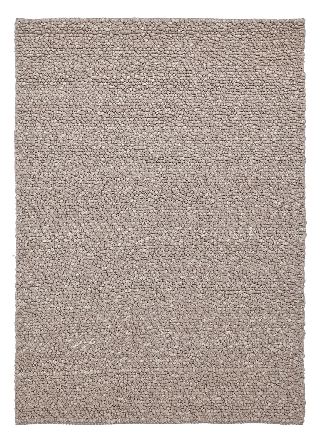 Wollen-vloerkleed - Sala Irregular Wool Bubble (taupe/wit melange)