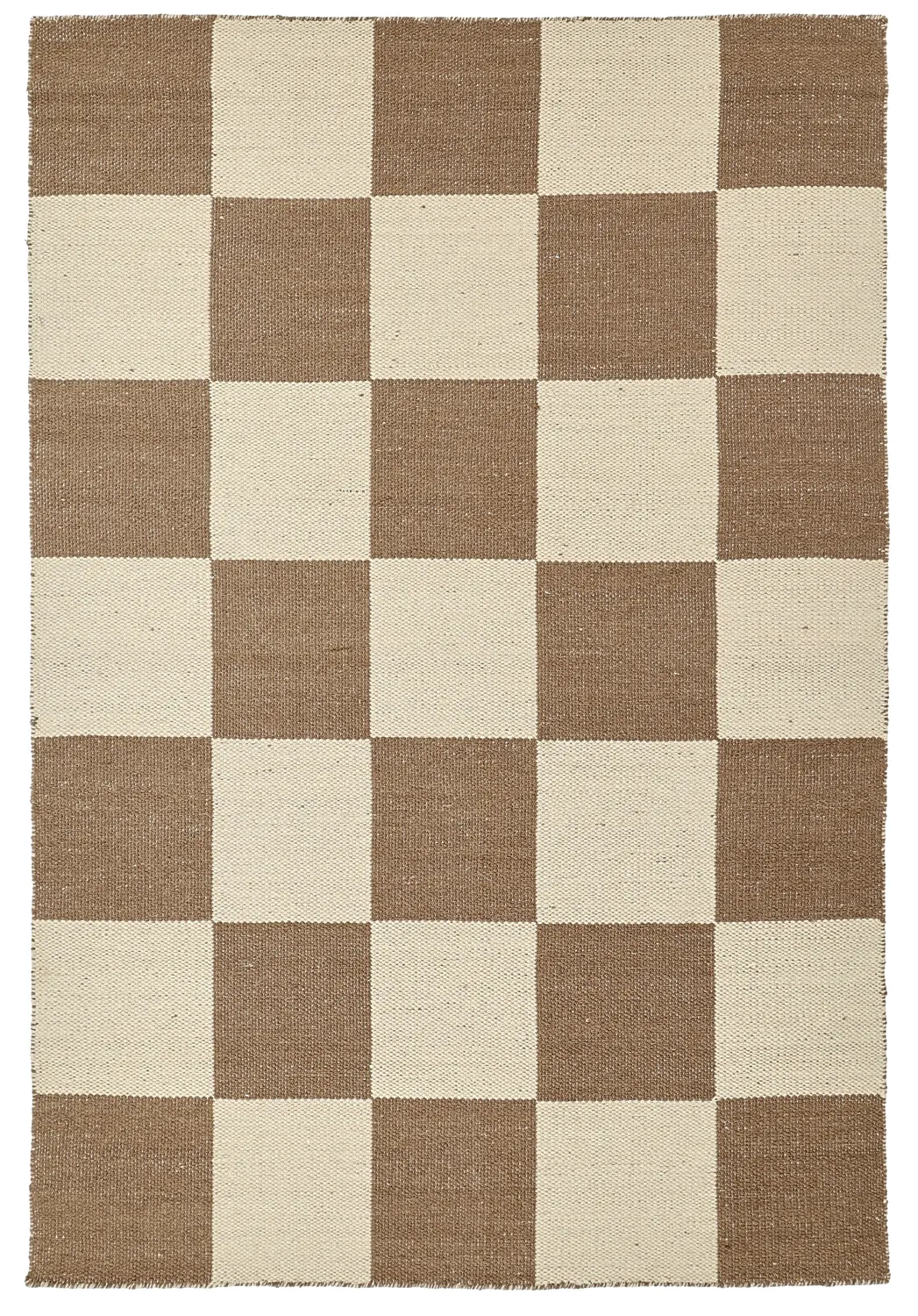Wollen-vloerkleed - Scacco (bruin/beige)