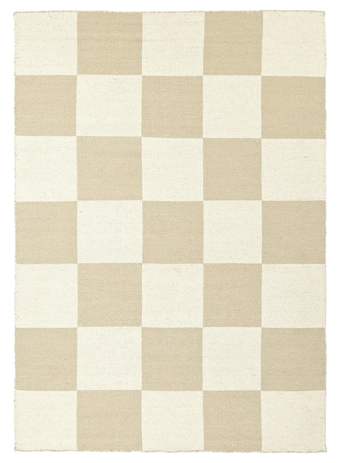 Wollen-vloerkleed - Scacco (wit/beige)