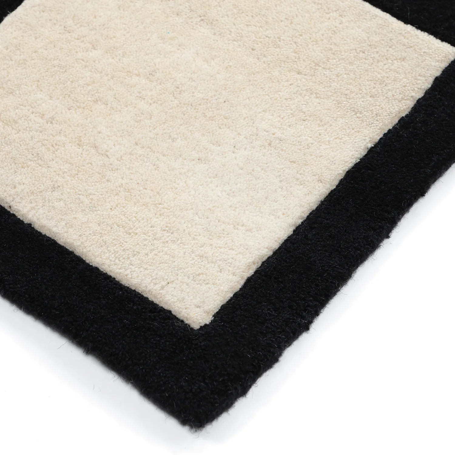 Wollen-vloerkleed - Syl Hand Tufted Wool Premium (zwart/wit)