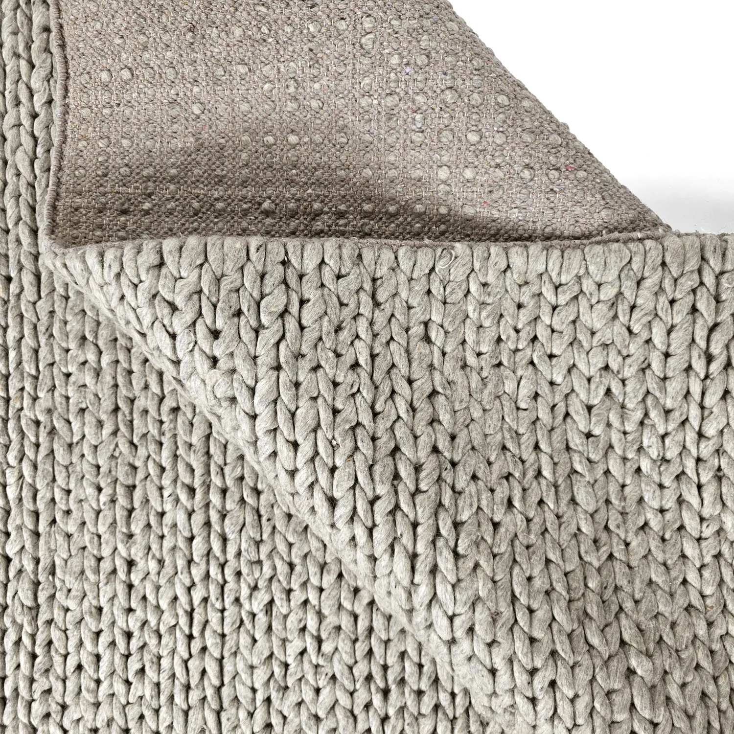 Wollen-vloerkleed - Talvia Braided Wool (grijs)