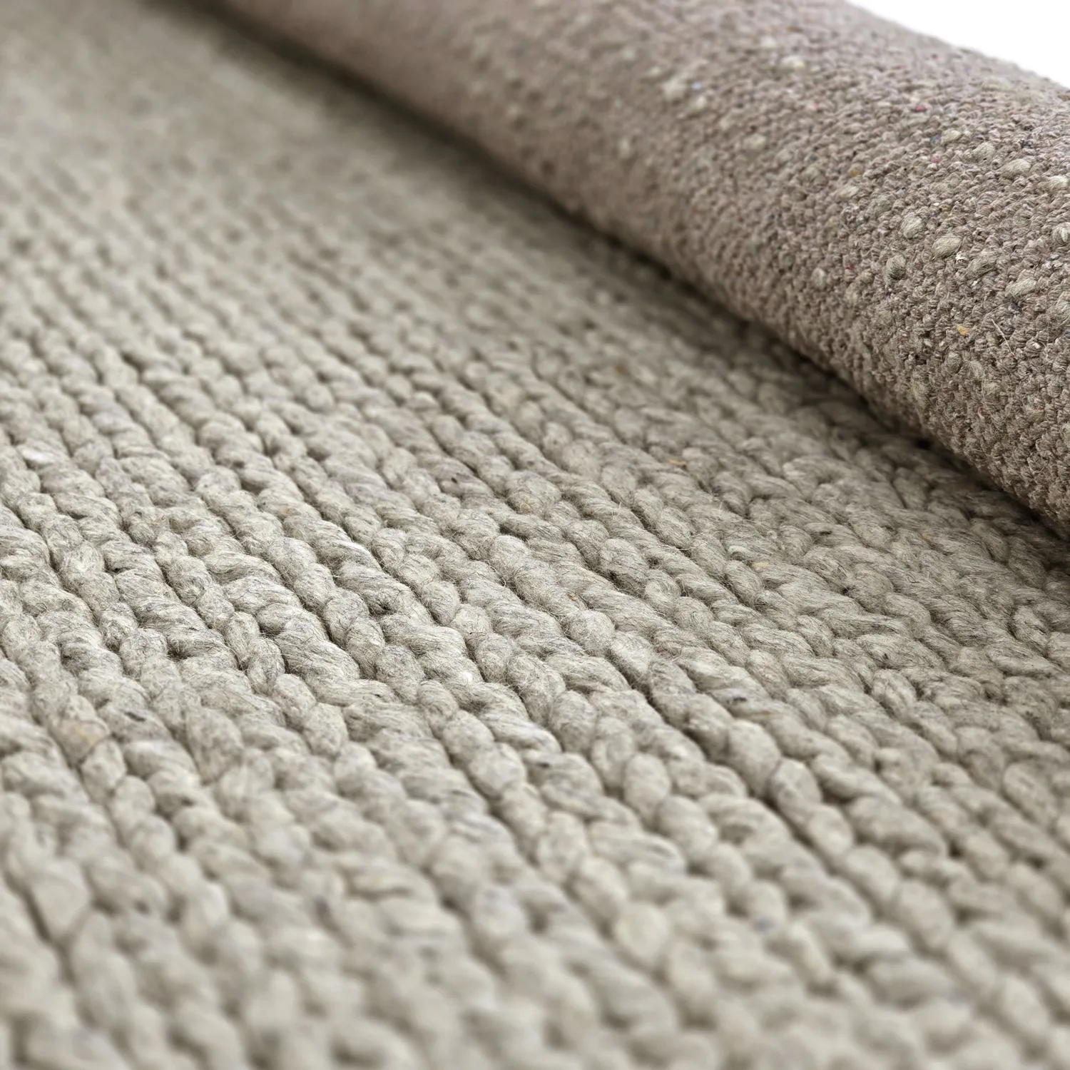Wollen-vloerkleed - Talvia Braided Wool (grijs)