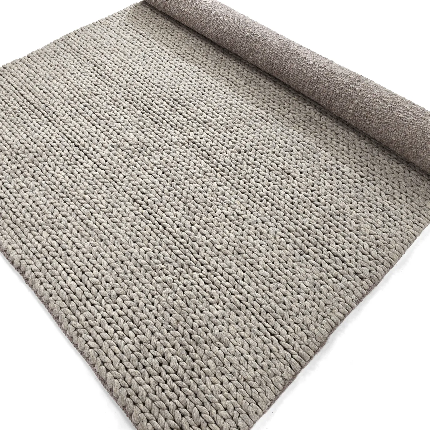 Wollen-vloerkleed - Talvia Braided Wool (grijs)