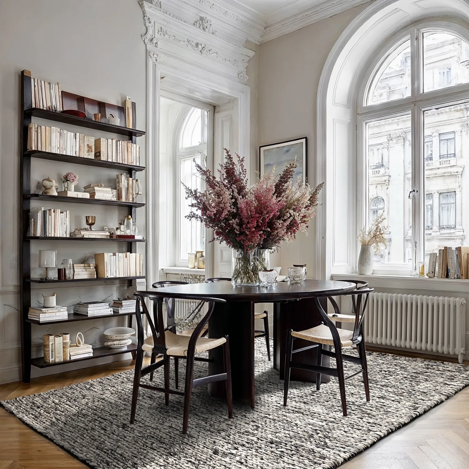 Wollen-vloerkleed - Talvia Braided Wool (donkergrijs)