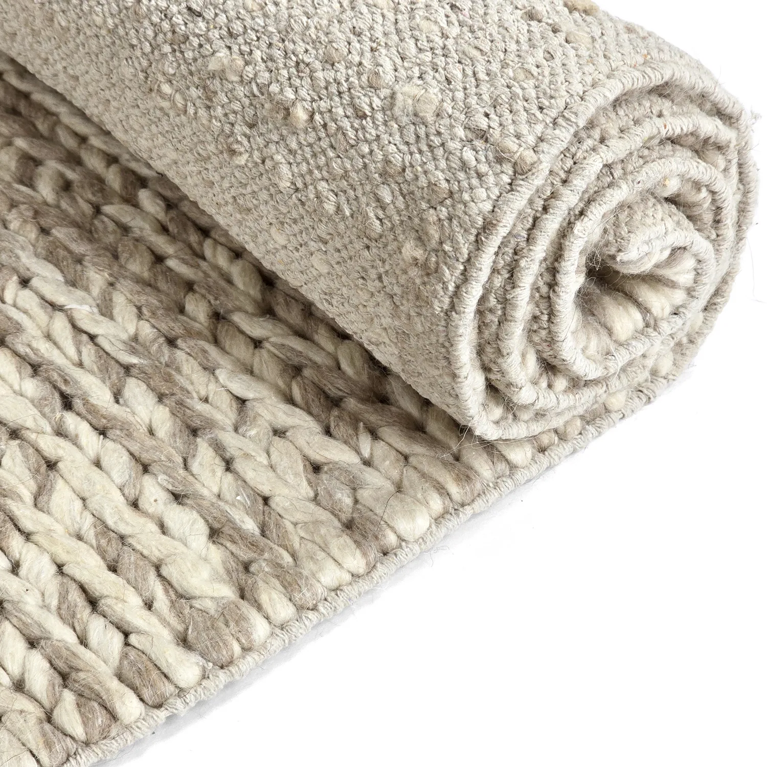 Wollen-vloerkleed - Talvia Braided Wool (natuur)