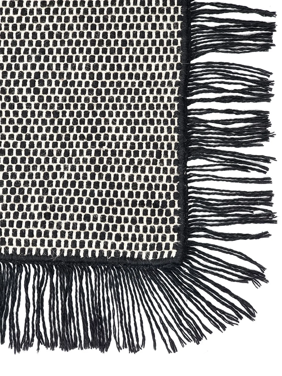 Wollen-vloerkleed - Pike (zwart)