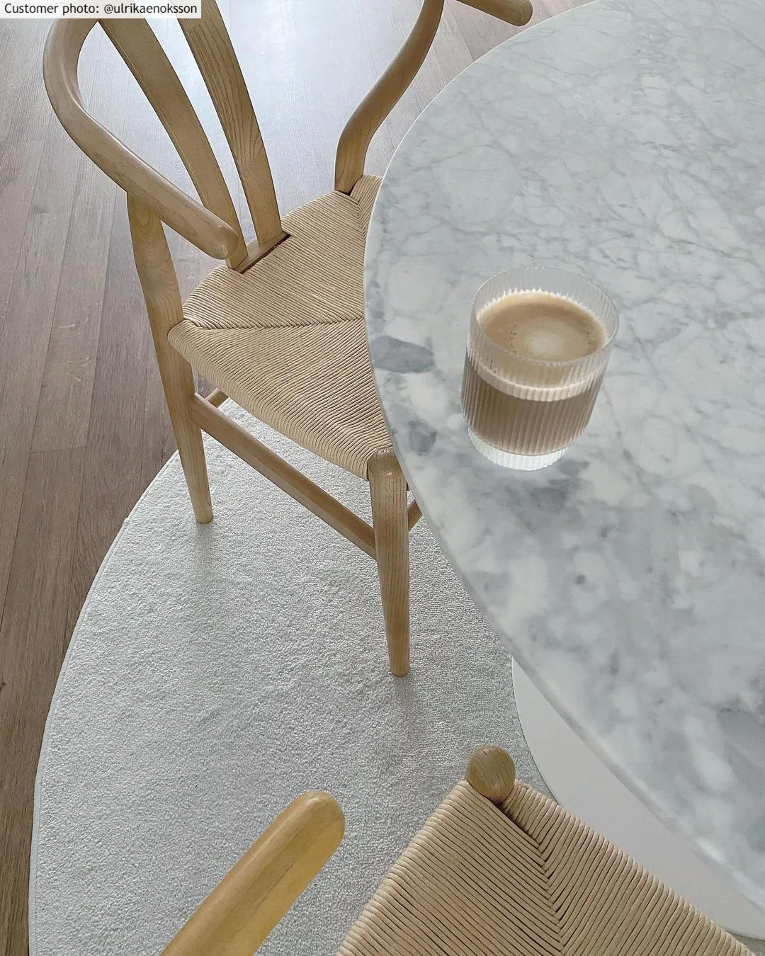 Rond vloerkleed - Sunayama (wit)