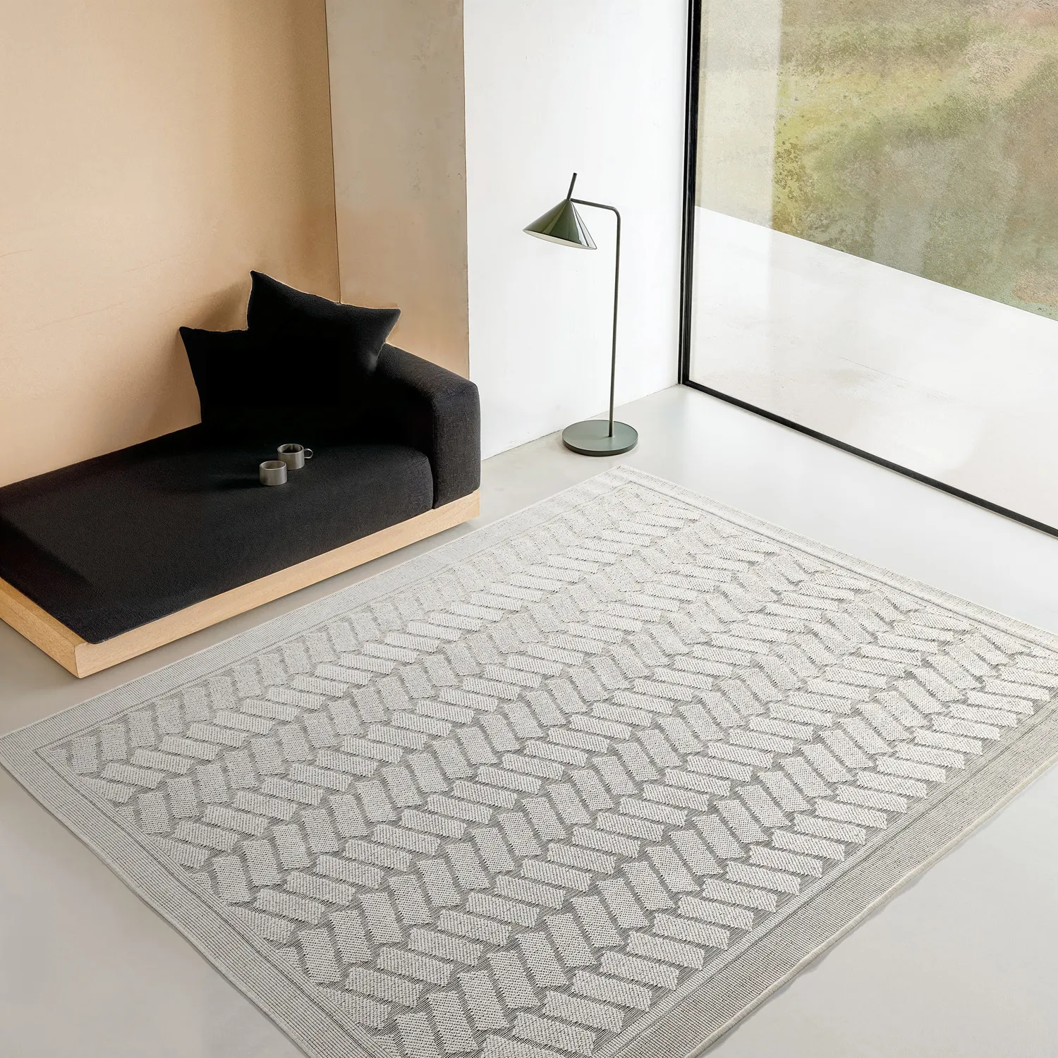 Vloerkleden voor binnen en buiten - Aria (gebroken wit)