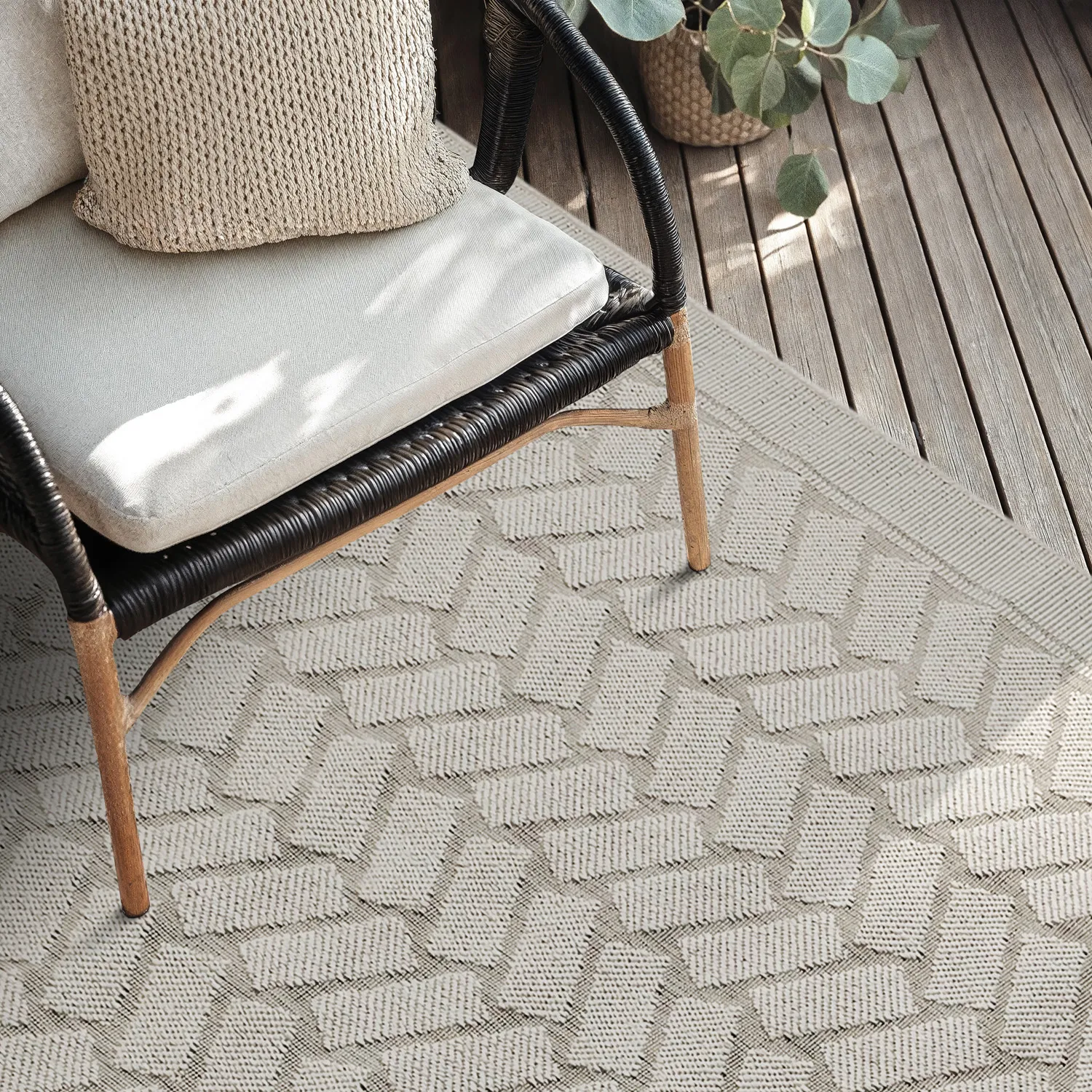 Vloerkleden voor binnen en buiten - Aria (gebroken wit)