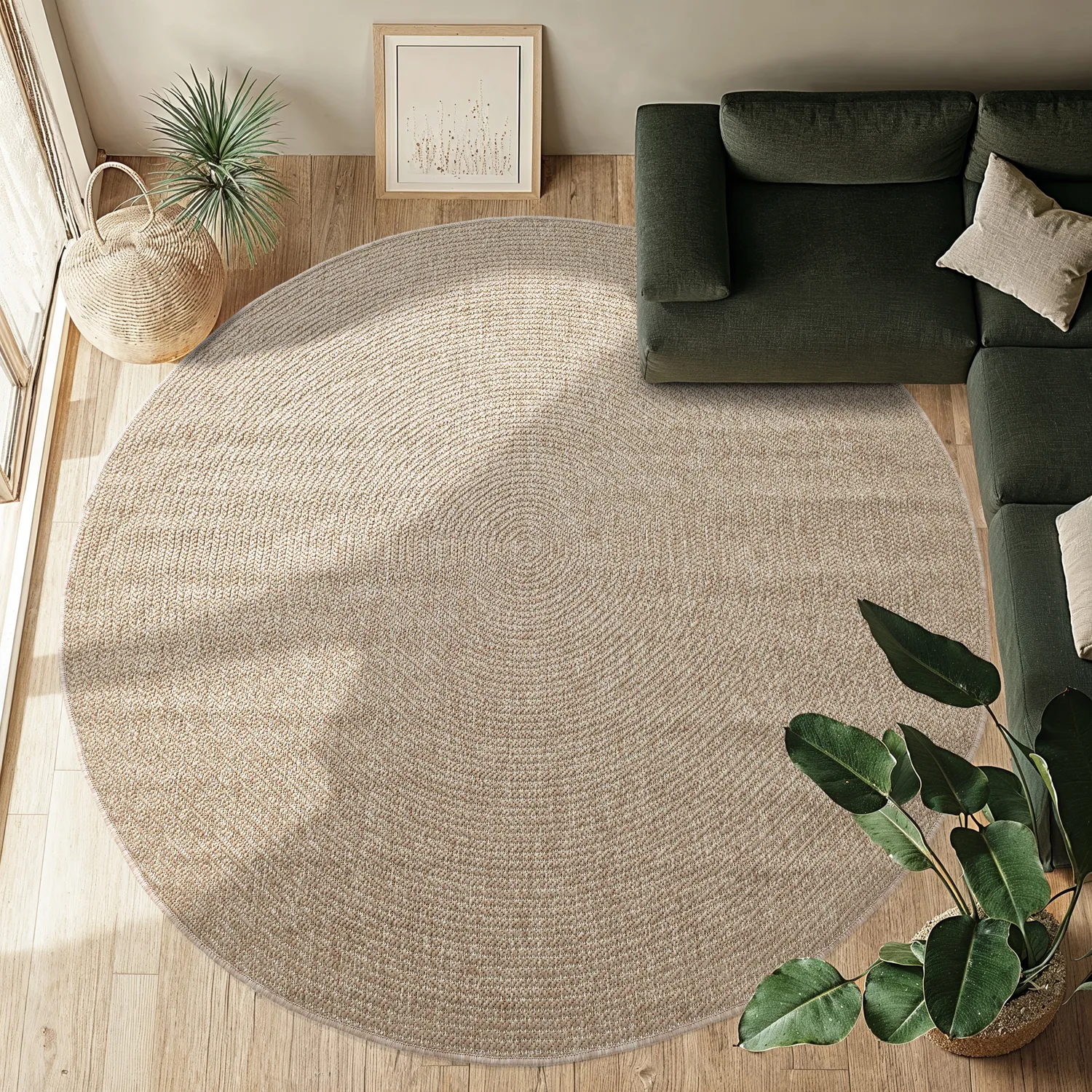 Rond vloerkleed - Indoor/Outdoor Arlo (beige)