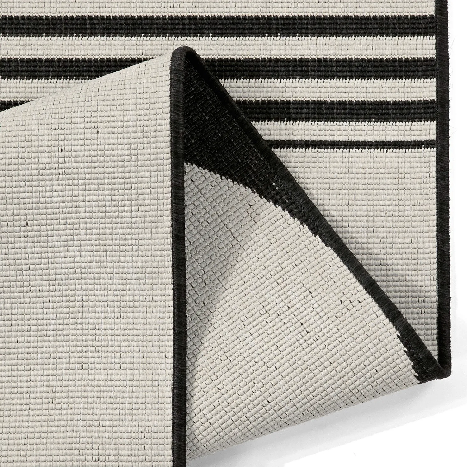 Vloerkleden voor binnen en buiten - Aurora (zwart/wit)