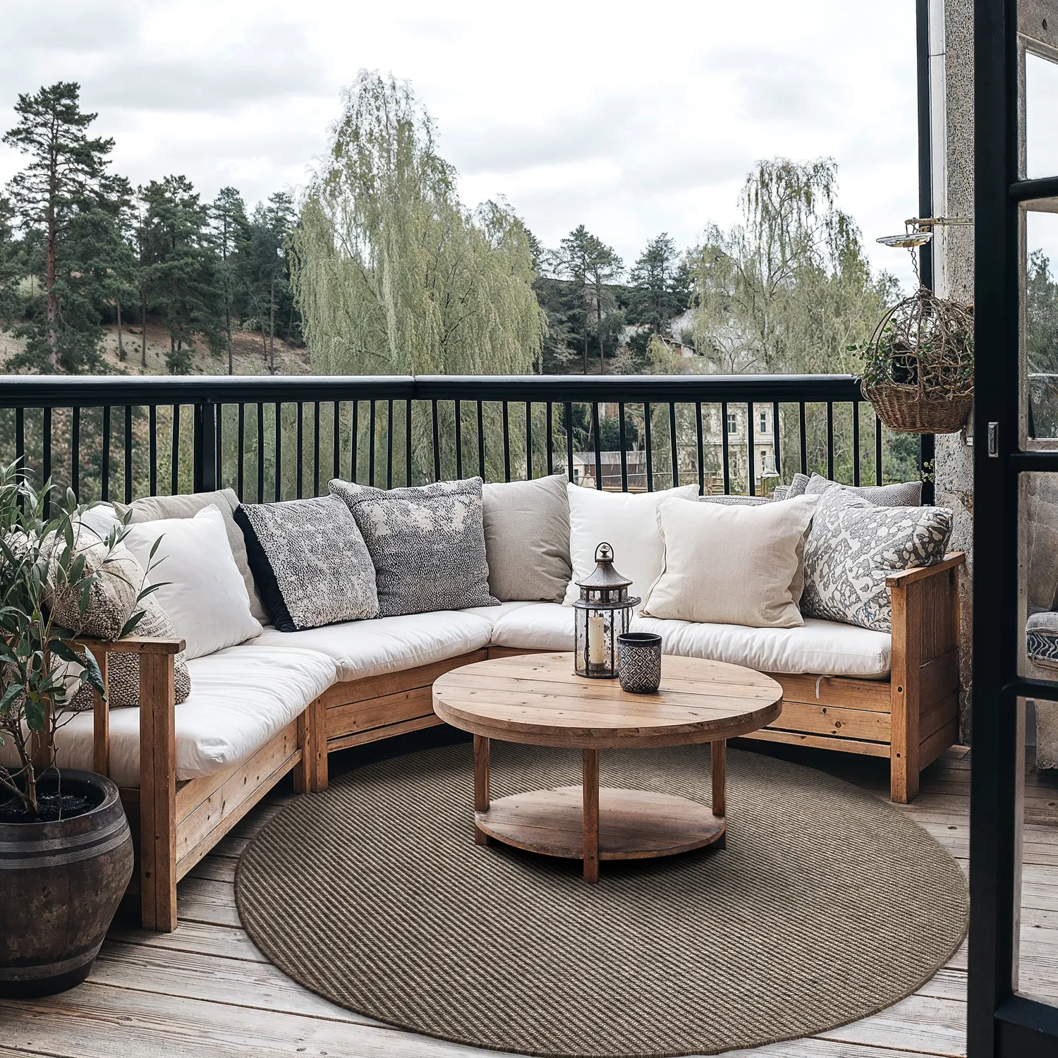 Rond vloerkleed - Indoor/Outdoor Bennett (beige)