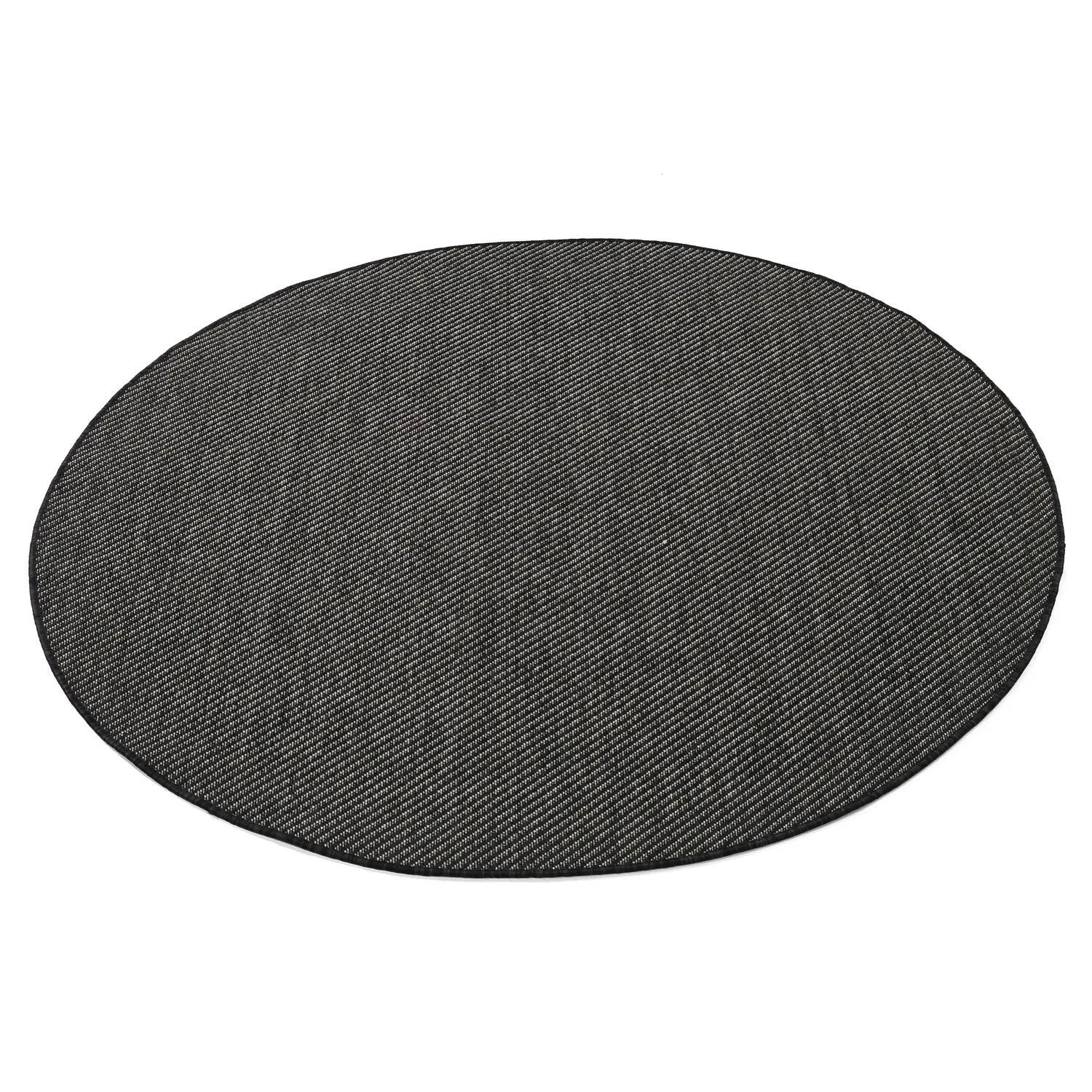 Rond vloerkleed - Indoor/Outdoor Bennett (zwart)