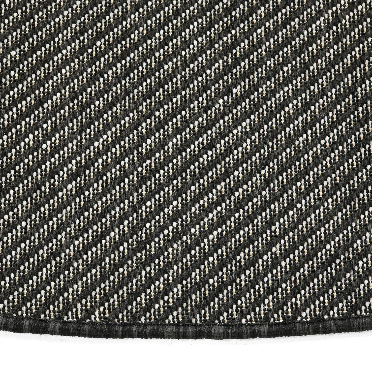 Rond vloerkleed - Indoor/Outdoor Bennett (zwart)