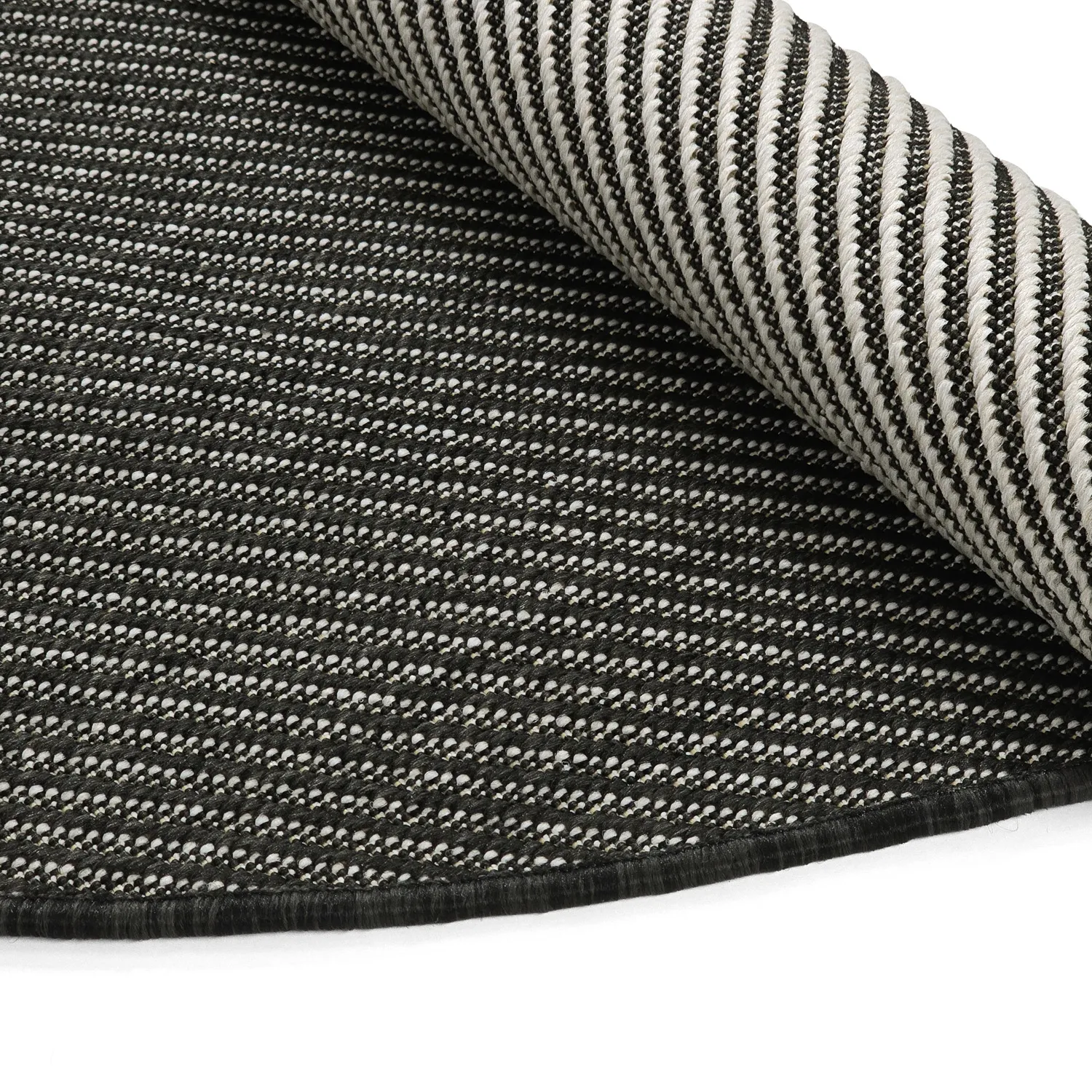 Rond vloerkleed - Indoor/Outdoor Bennett (zwart)