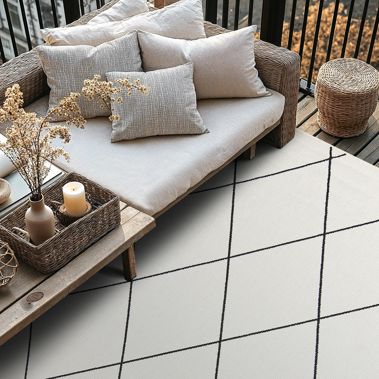 Vloerkleden voor binnen en buiten - Bodhi (zwart)